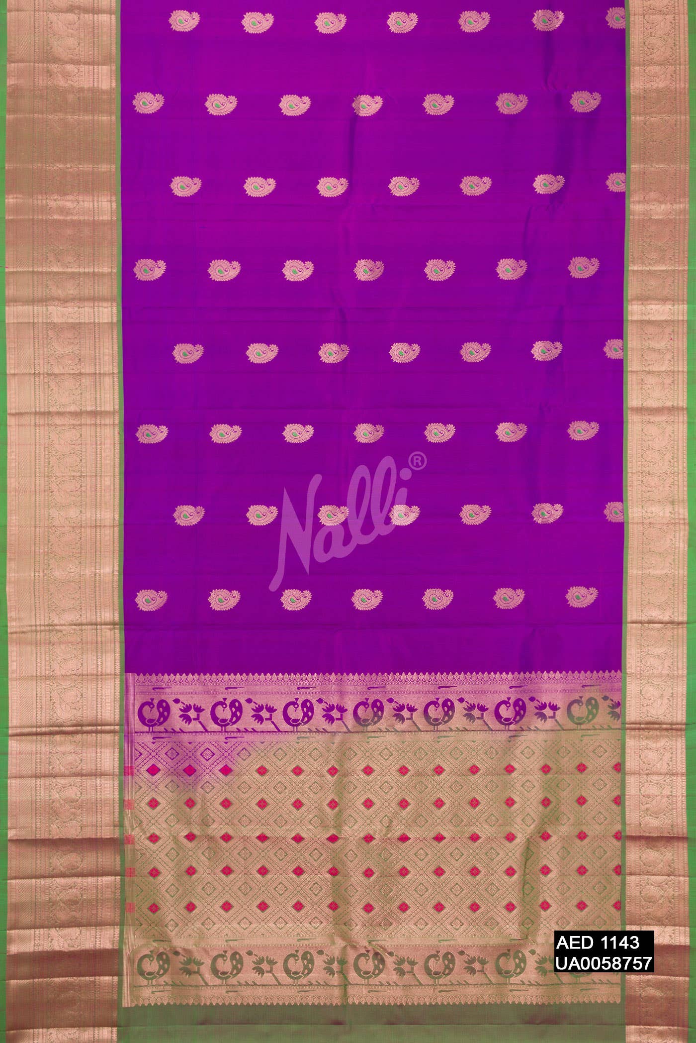 Violet Kanchipuram Silk Saree