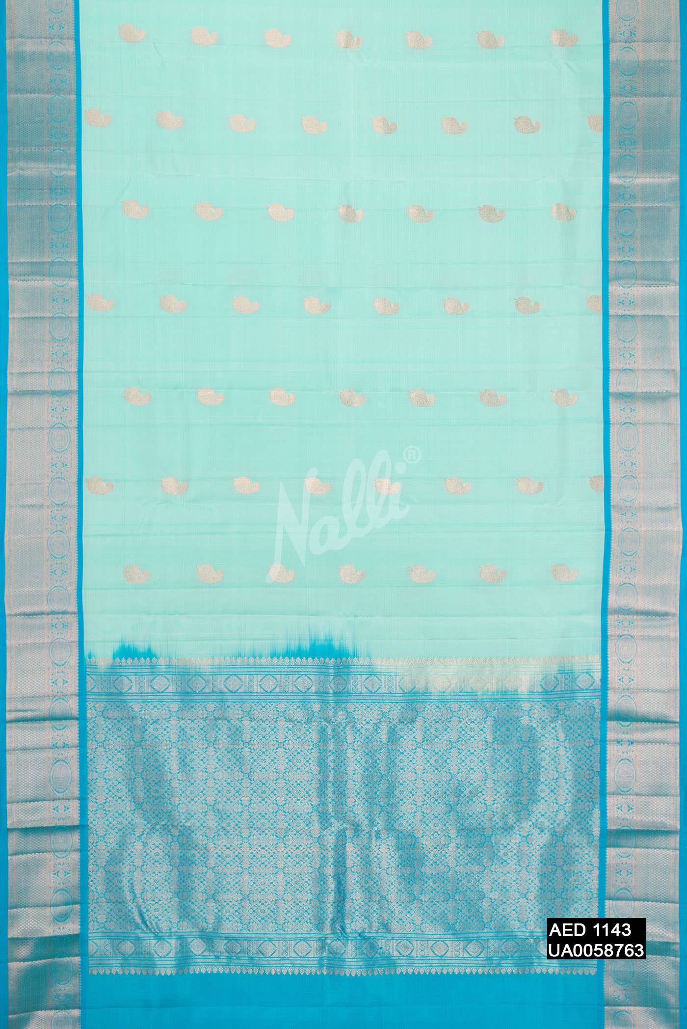 Light Blue Kanchipuram Silk Saree