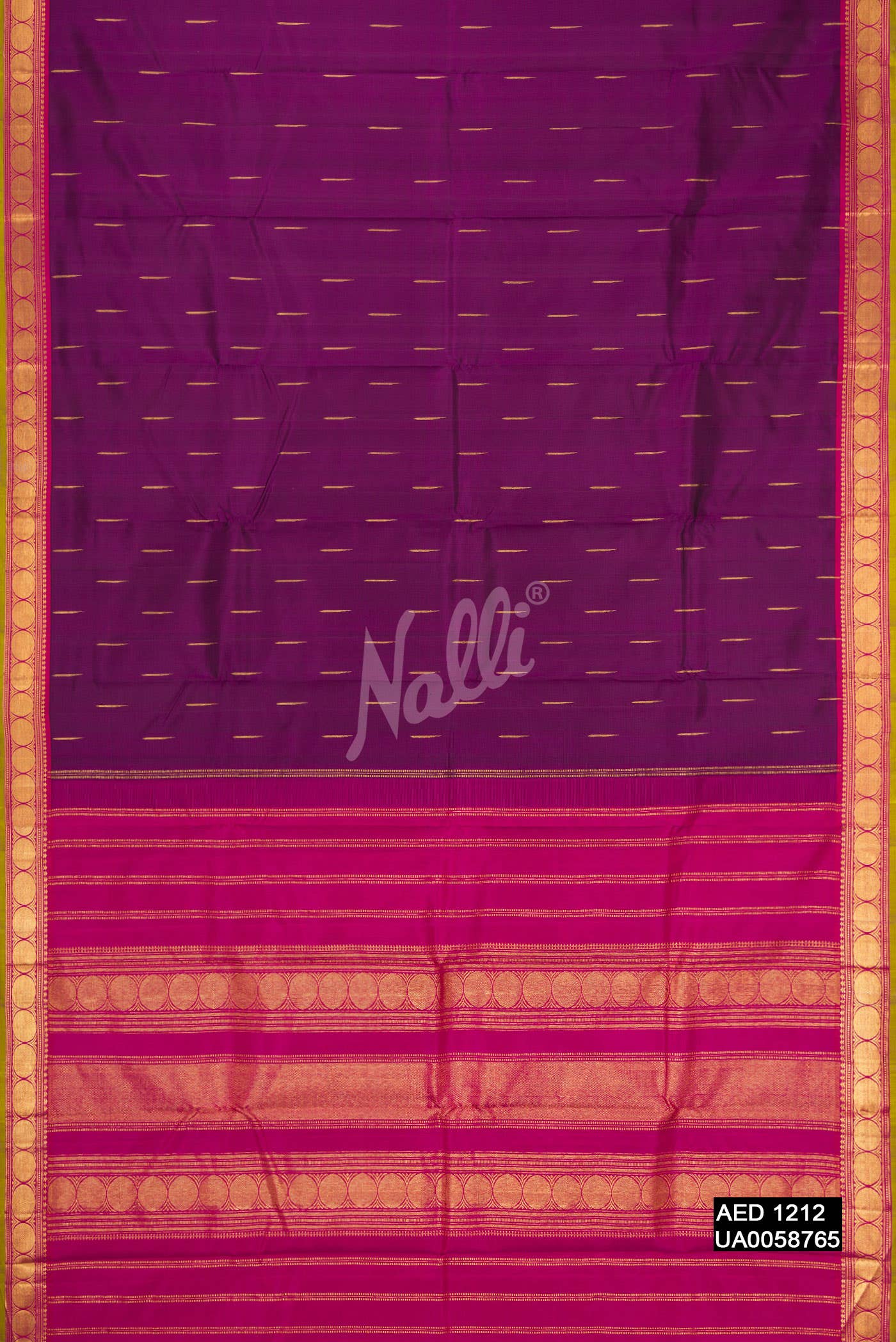 Burgundy Kanchipuram Silk Saree