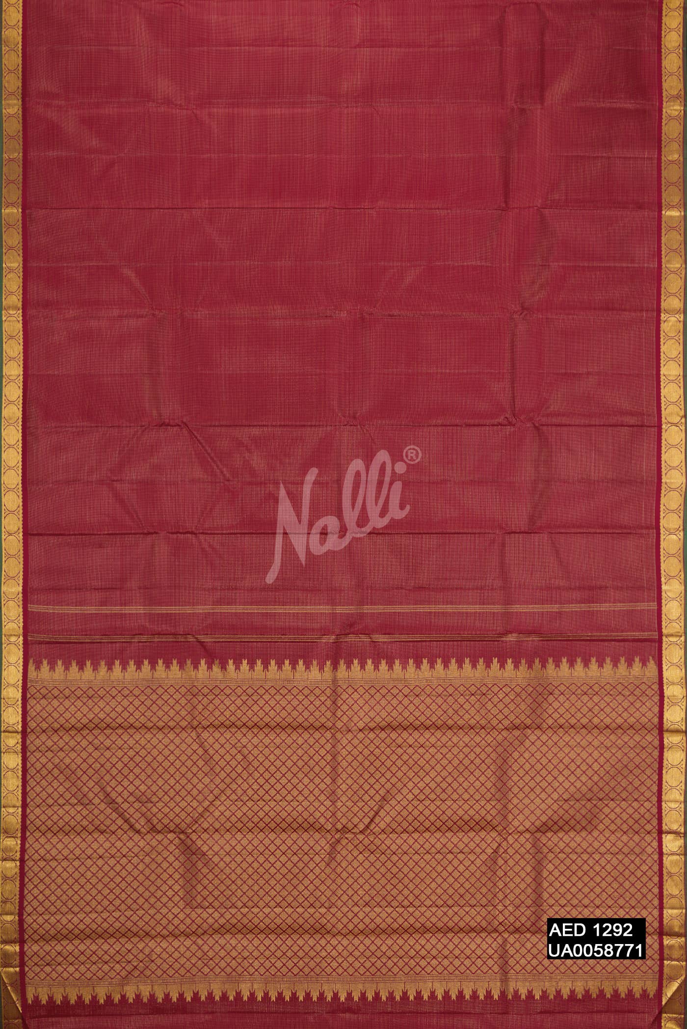 Maroon Kanchipuram Silk Saree