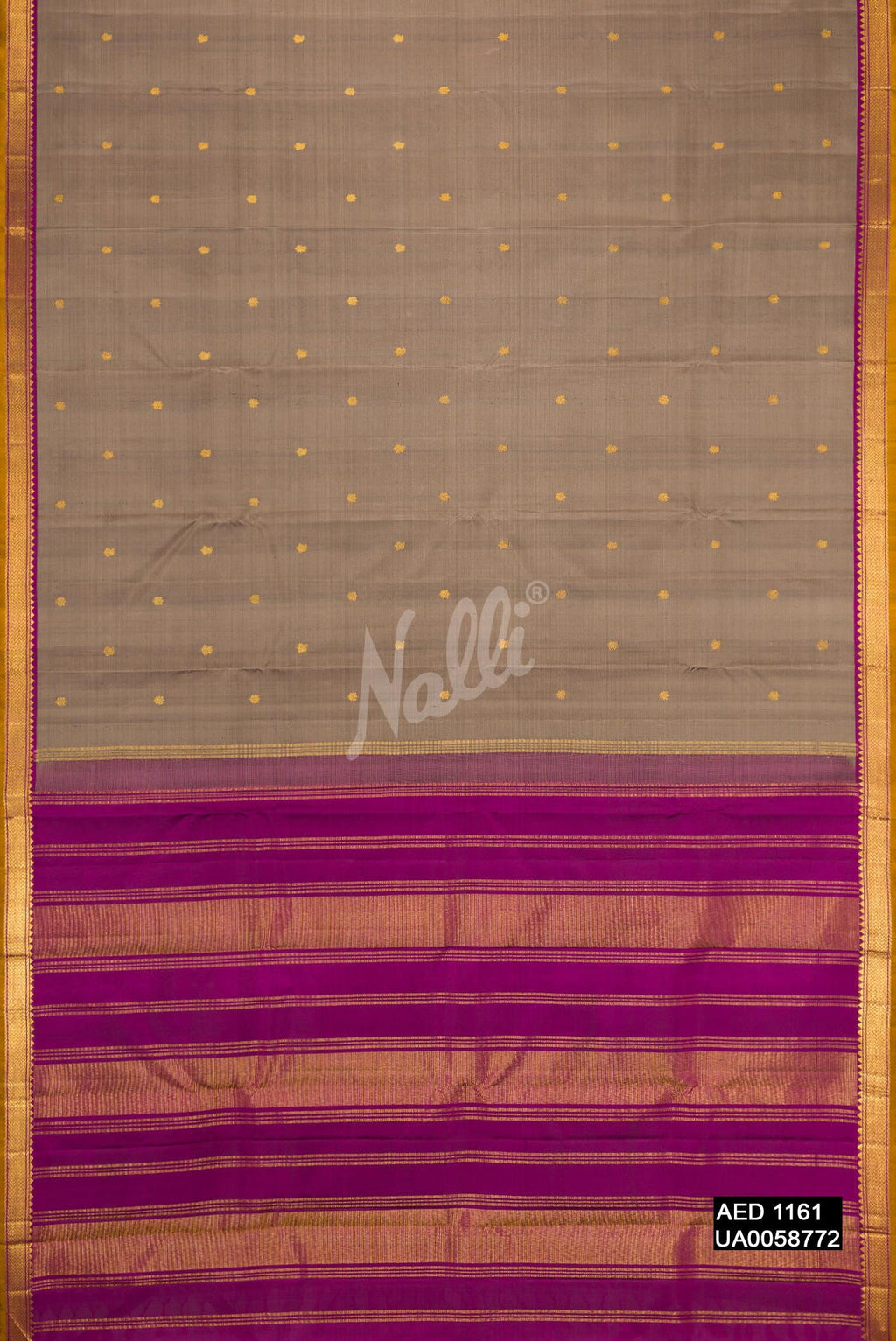 Grey Kanchipuram Silk Saree