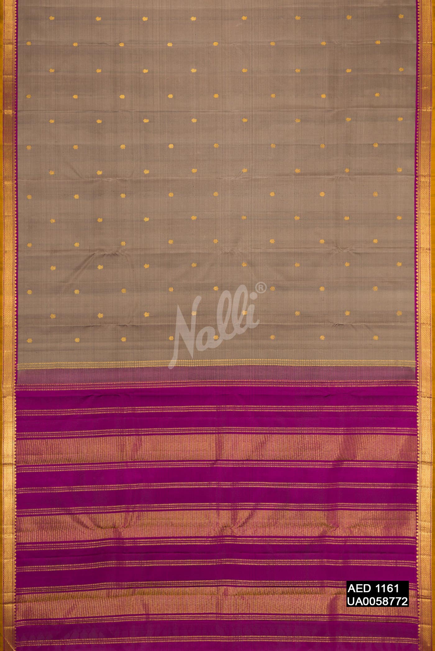Grey Kanchipuram Silk Saree