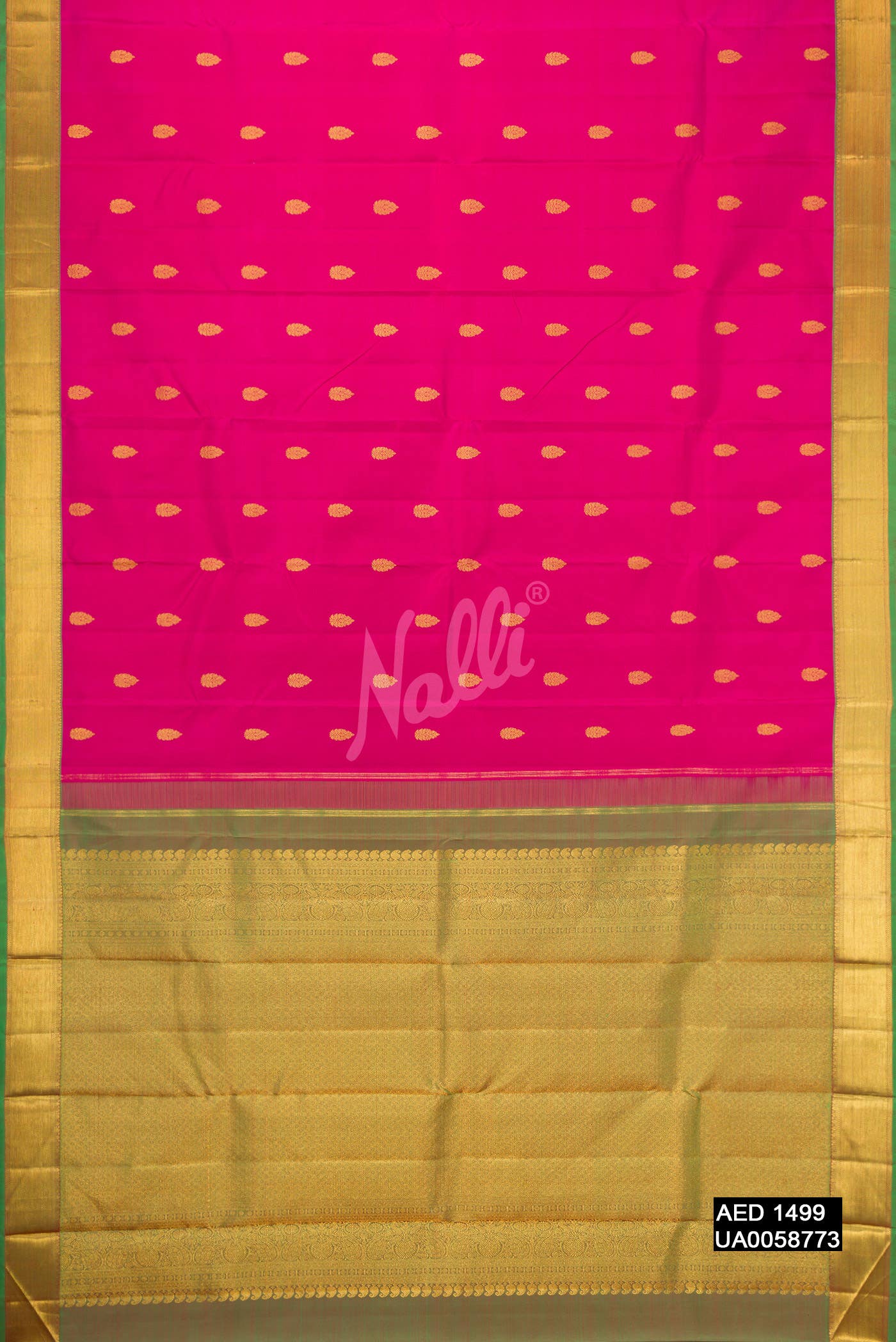 Dark Pink Kanchipuram Silk Saree
