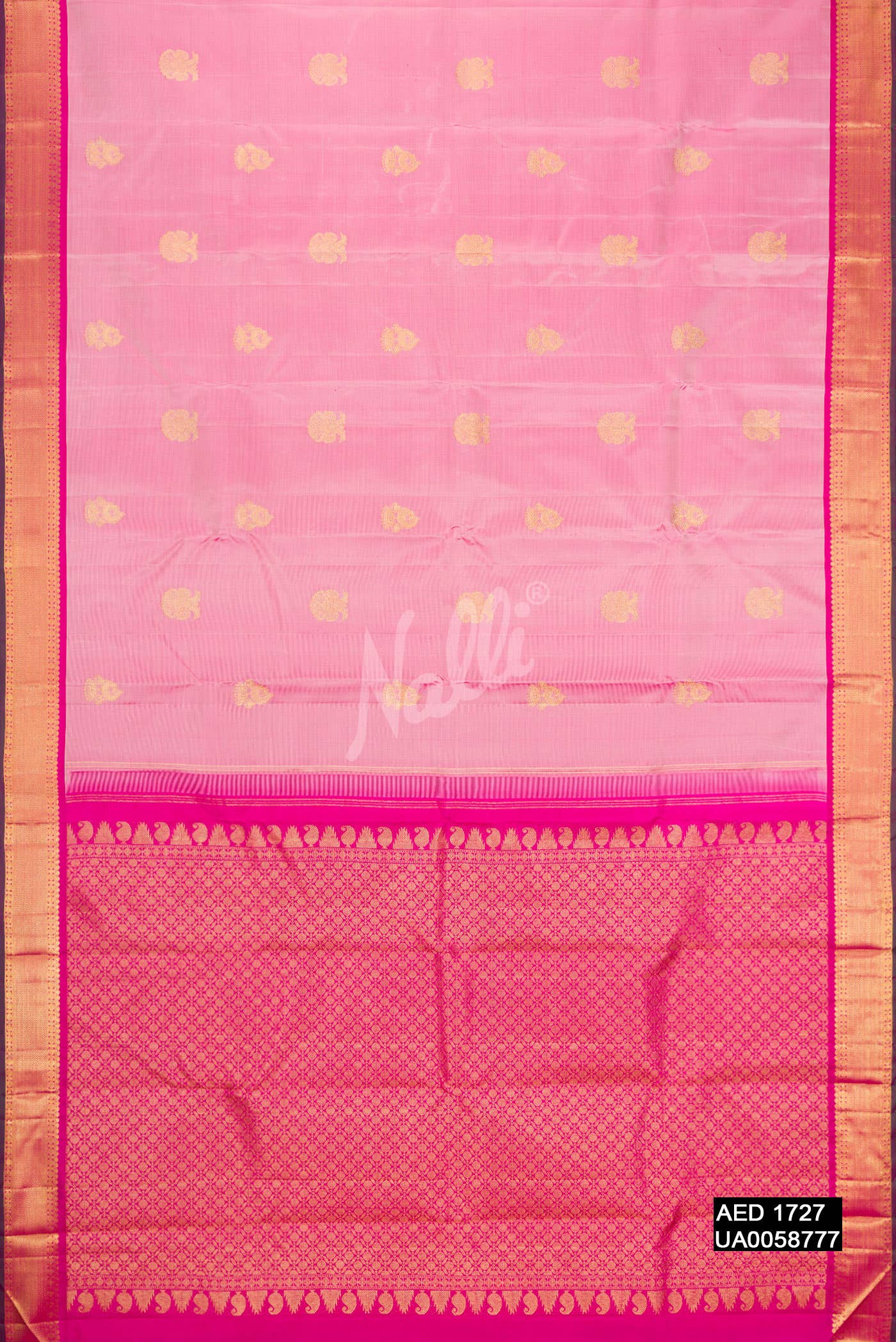 Pink Kanchipuram Silk Saree