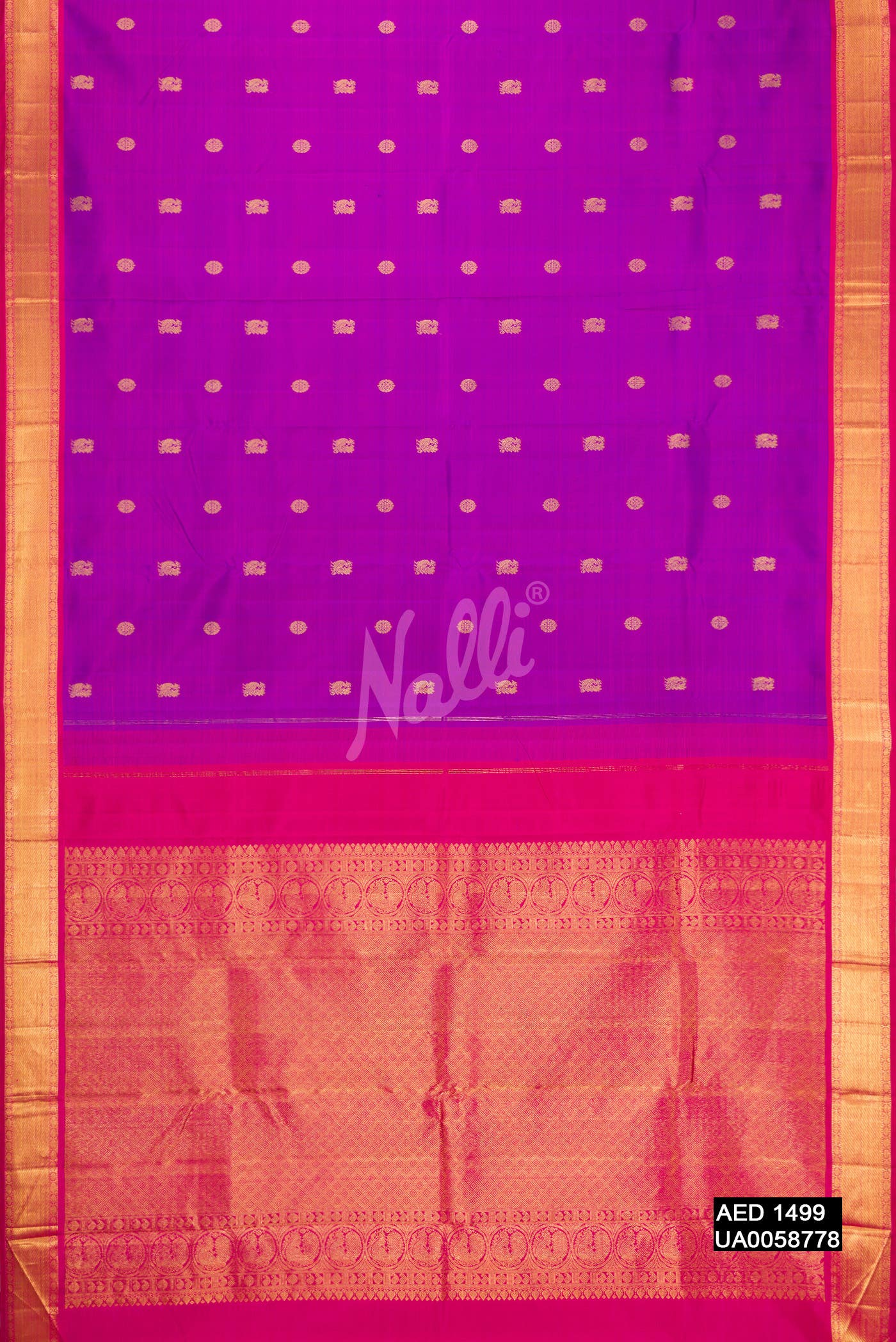 Purple Kanchipuram Silk Saree