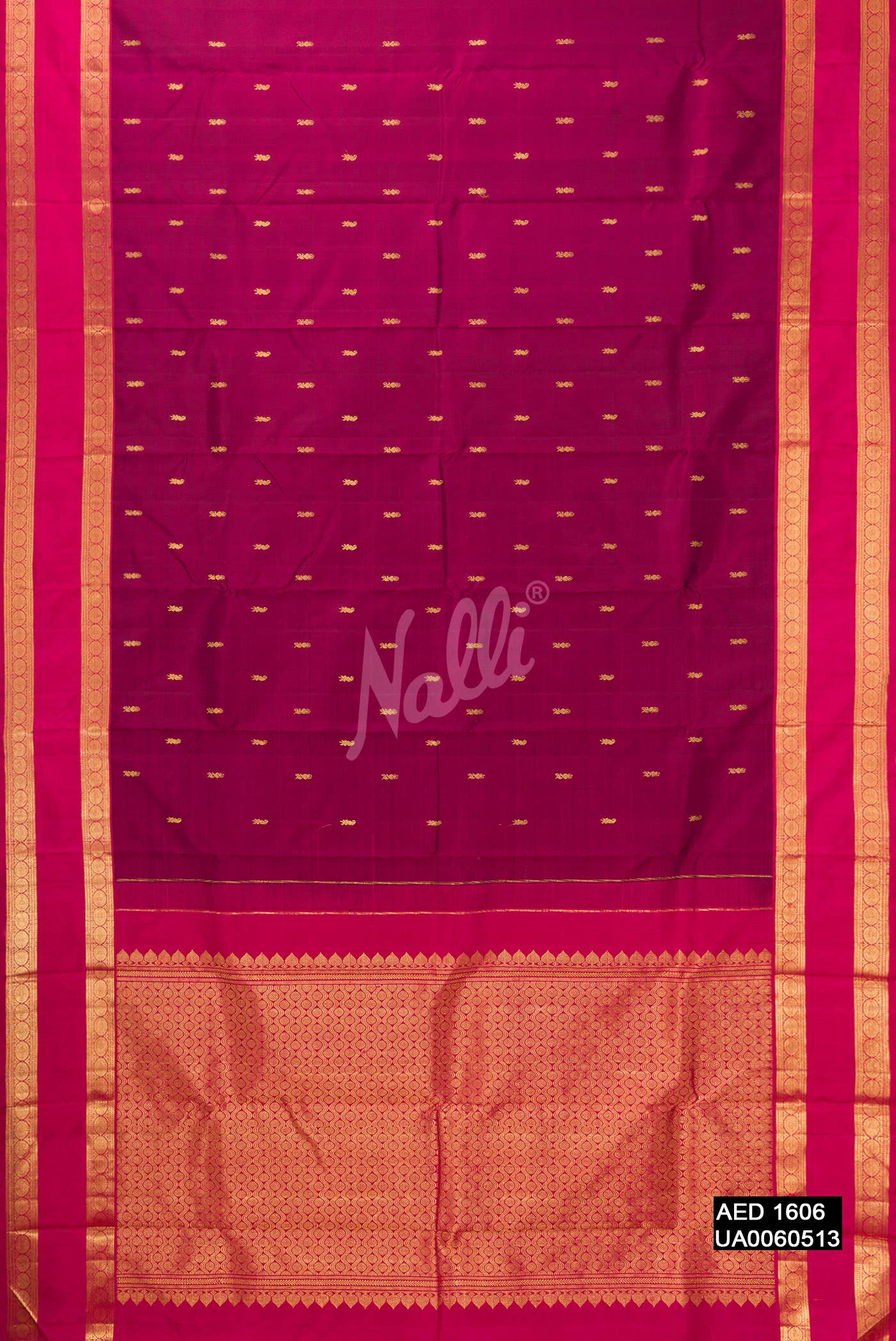 Maroon Kanchipuram Silk Saree