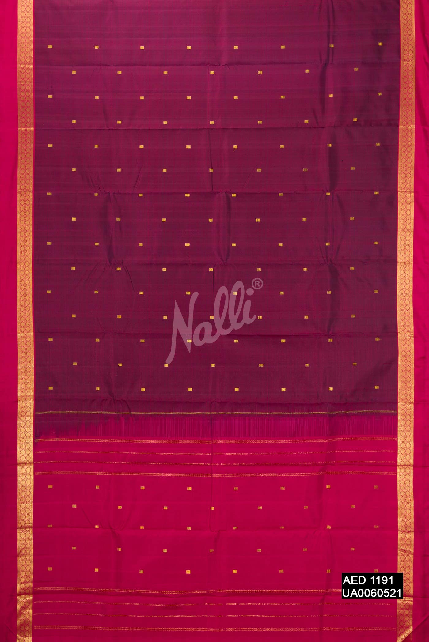 Maroon Kanchipuram Silk Saree
