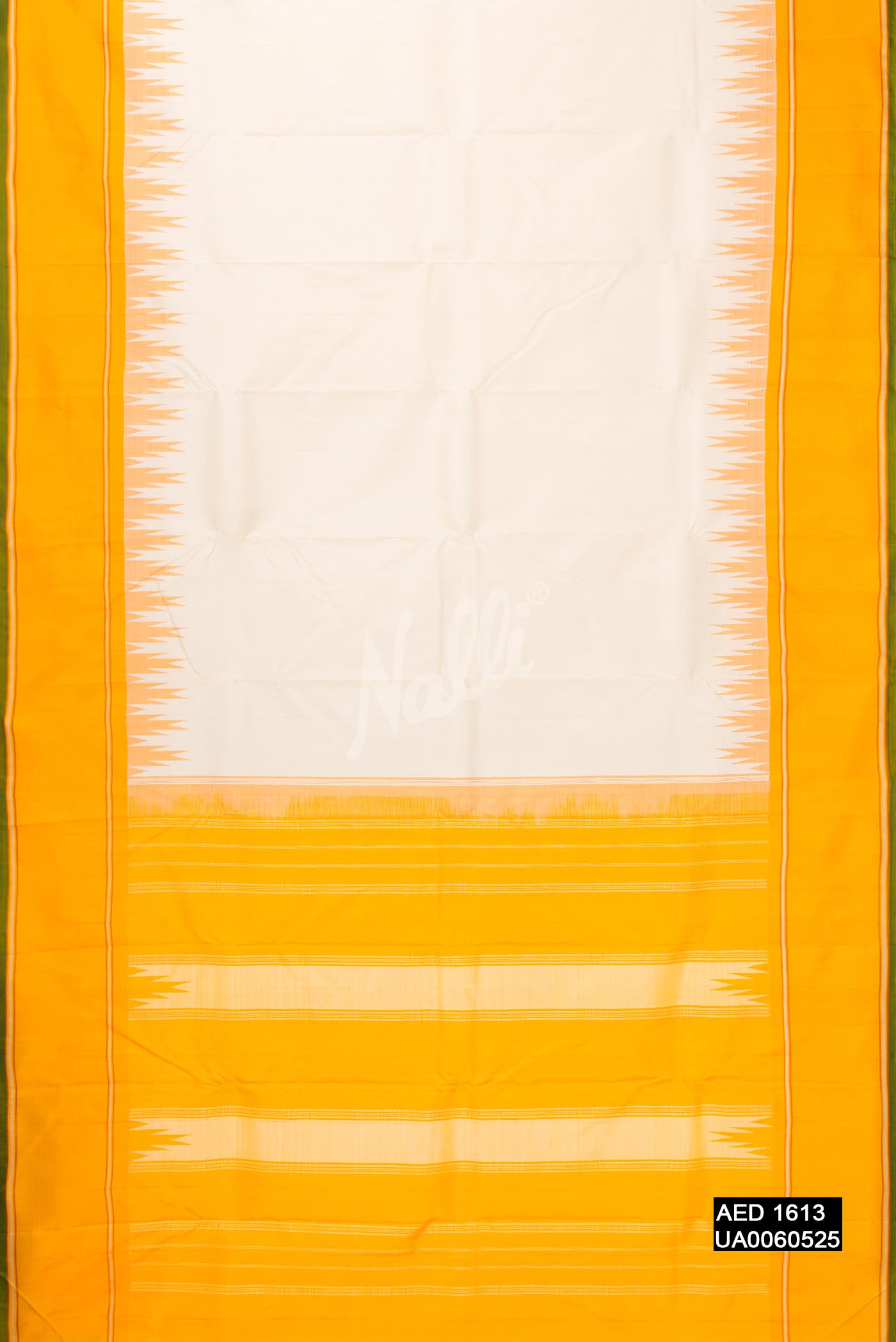 Off White Kanchipuram Silk Saree