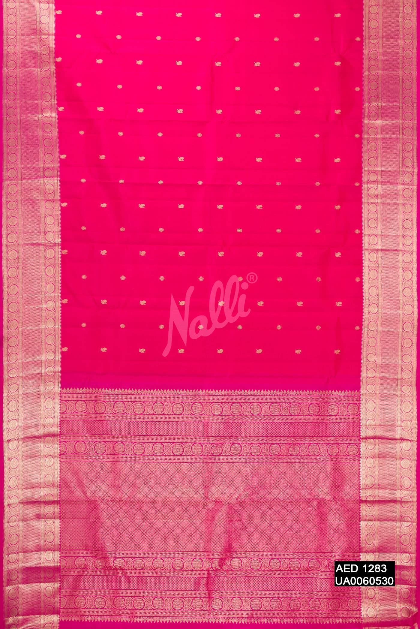Dark Pink Kanchipuram Silk Saree