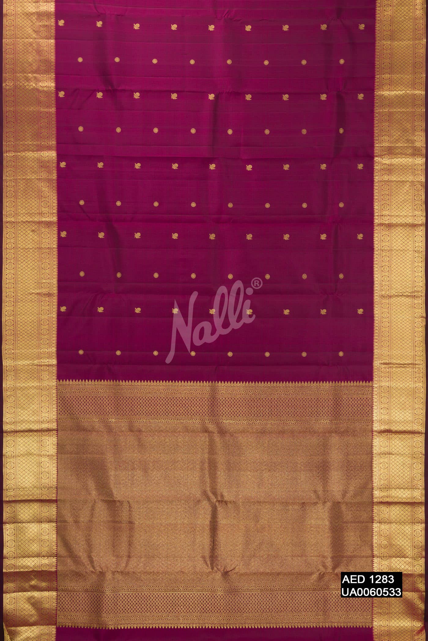 Magenta Kanchipuram Silk Saree