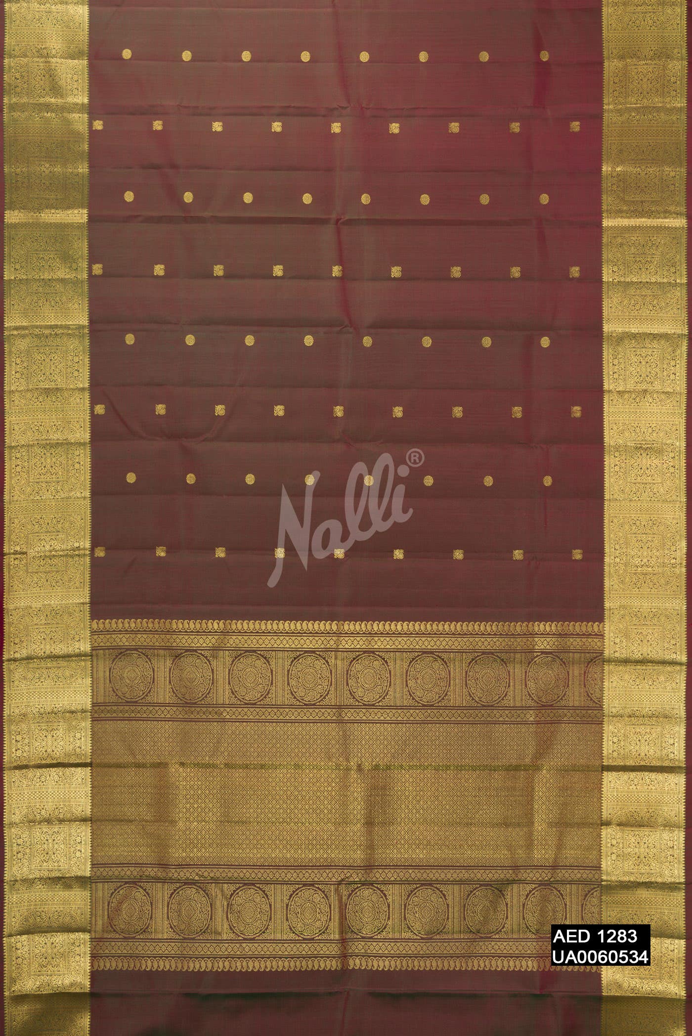 Maroon Kanchipuram Silk Saree