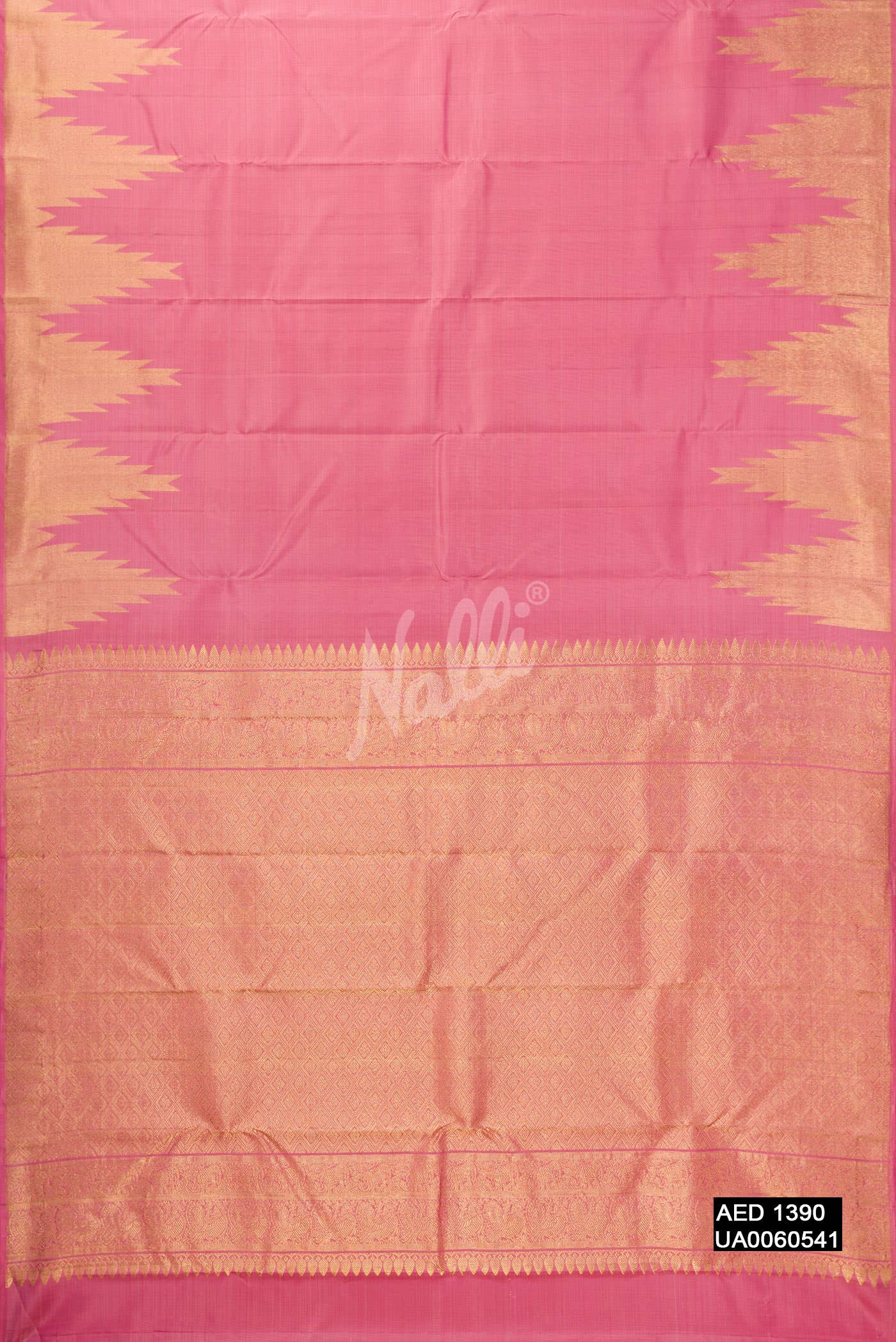 Pink Kanchipuram Silk Saree