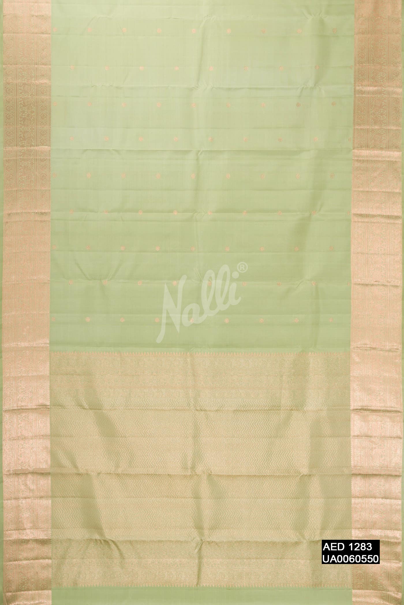 Pista Green Kanchipuram Silk Saree