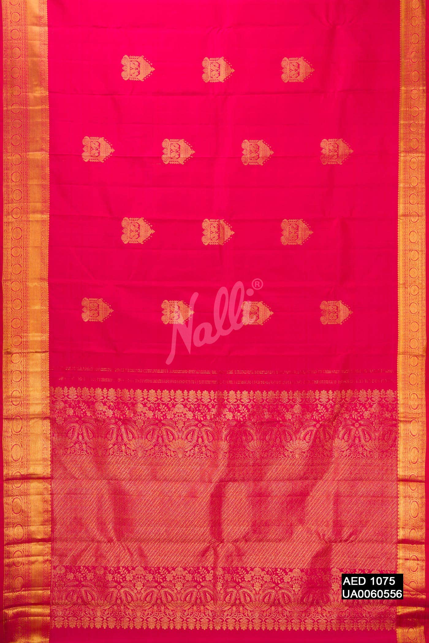 Dark Pink Kanchipuram Silk Saree
