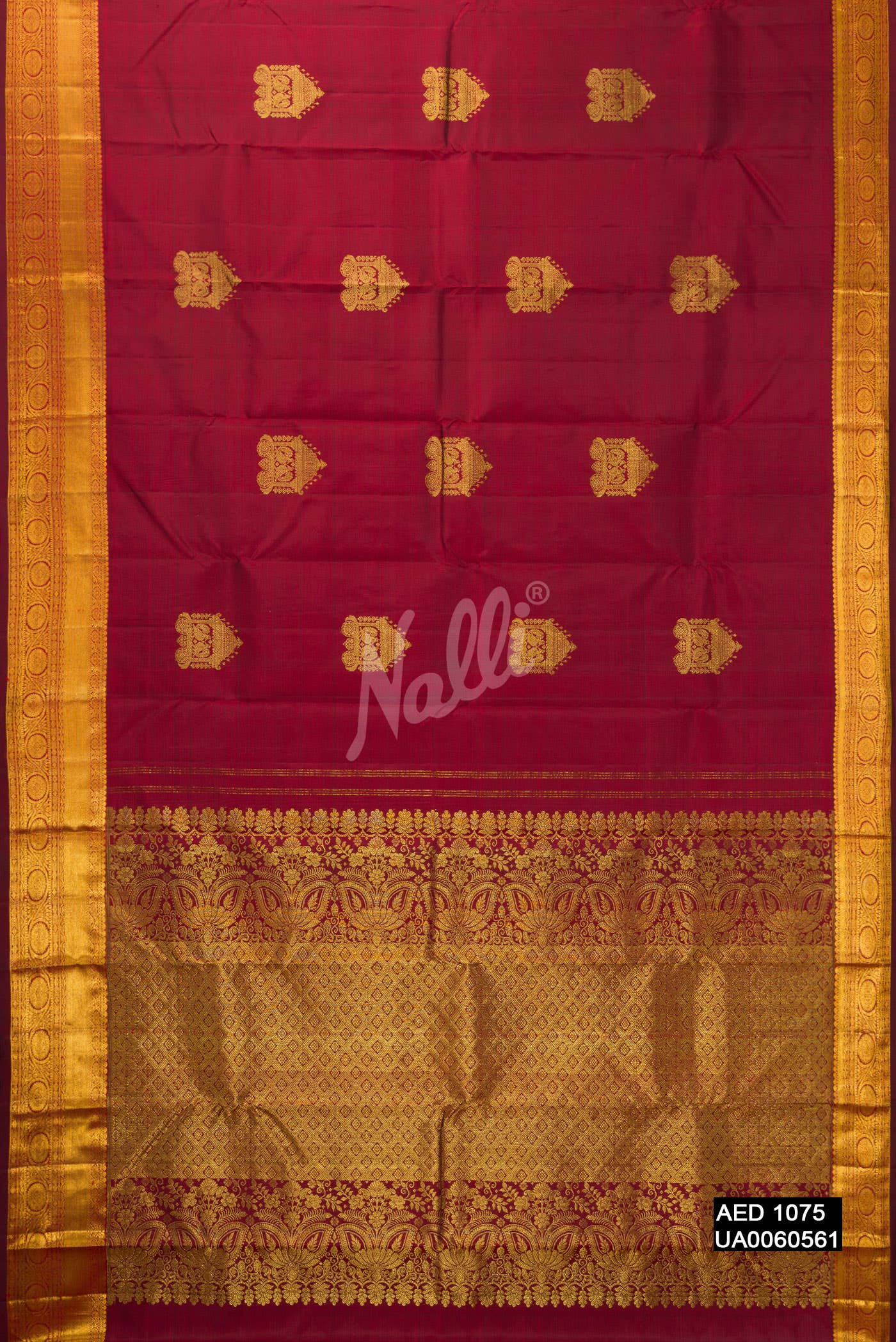 Maroon Kanchipuram Silk Saree