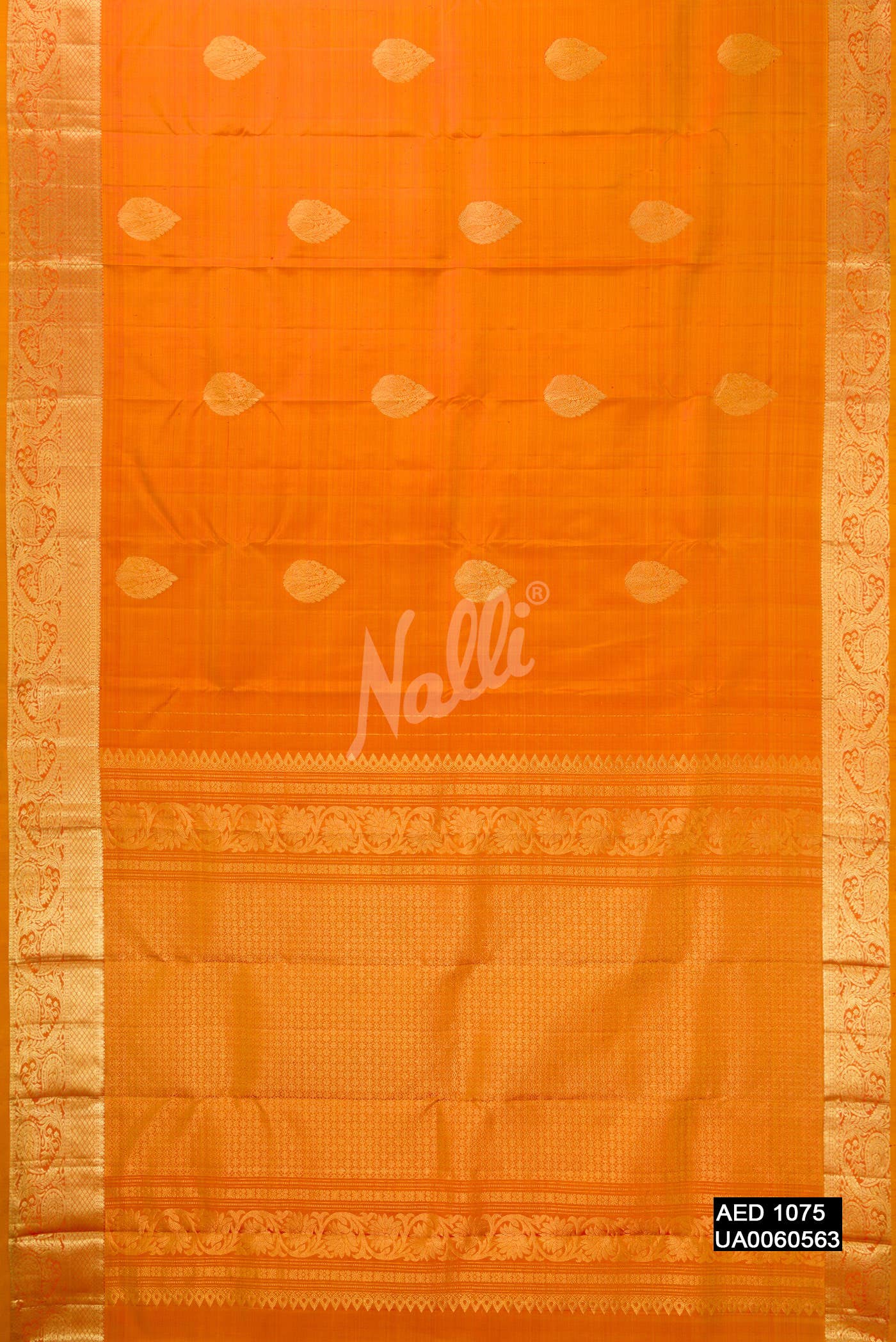 Mustard Kanchipuram Silk Saree