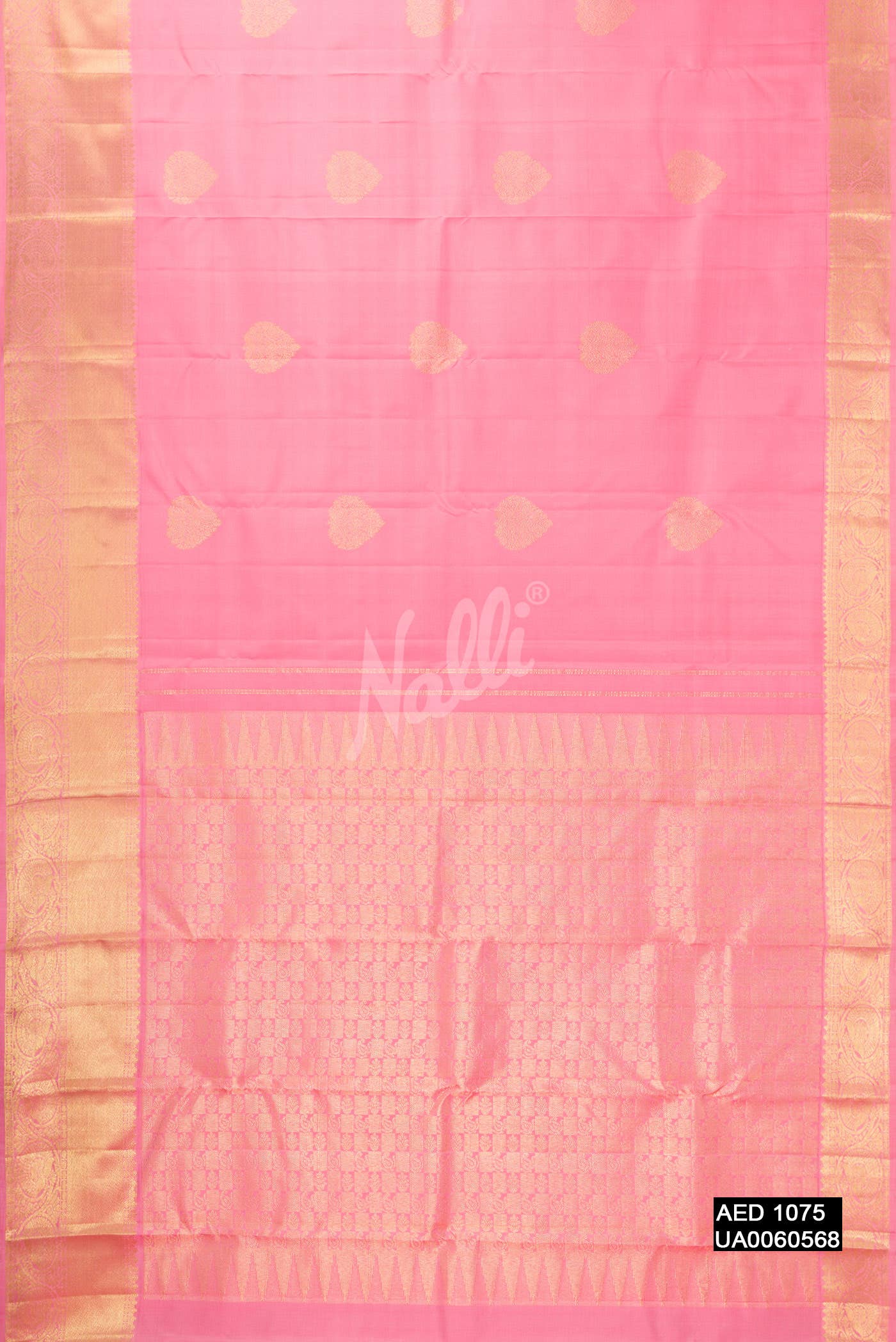 Pink Kanchipuram Silk Saree