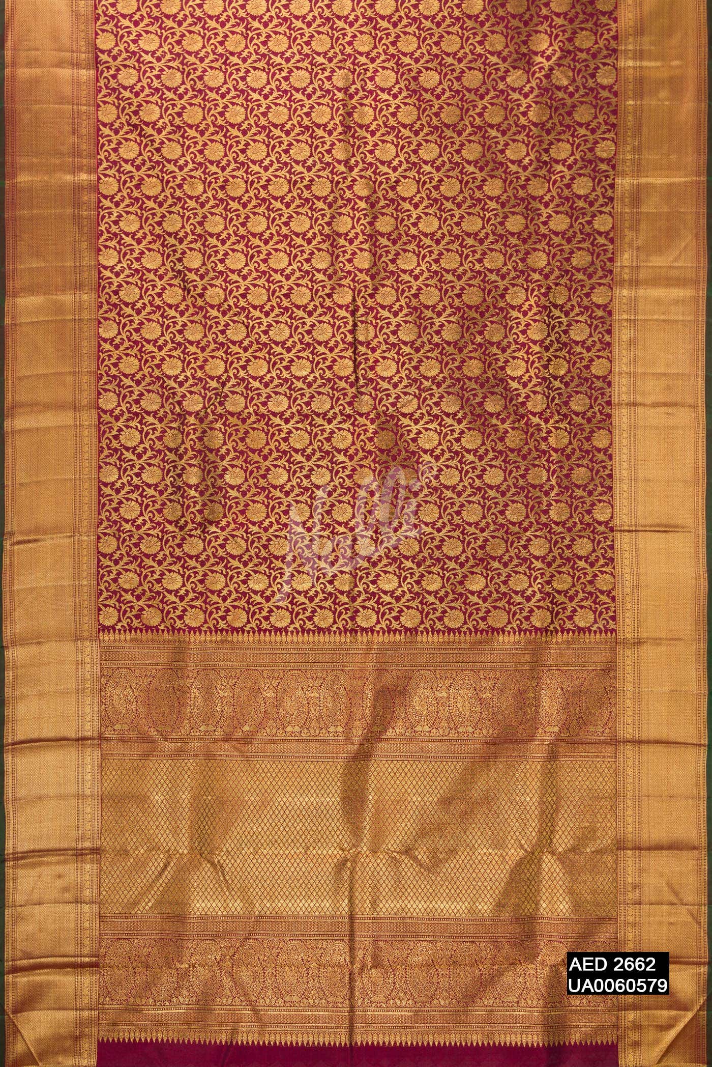 Maroon Kanchipuram Silk Saree