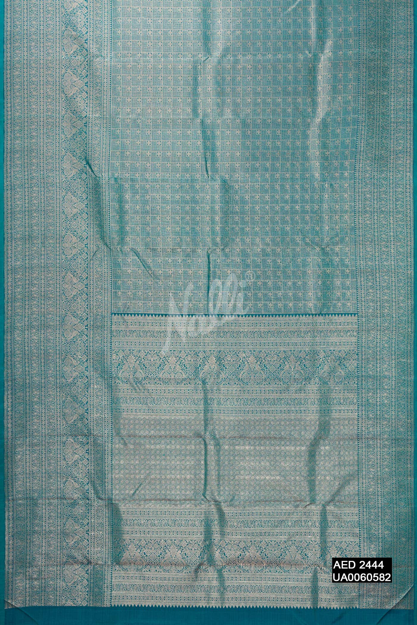 Maya Blue Kanchipuram Silk Saree