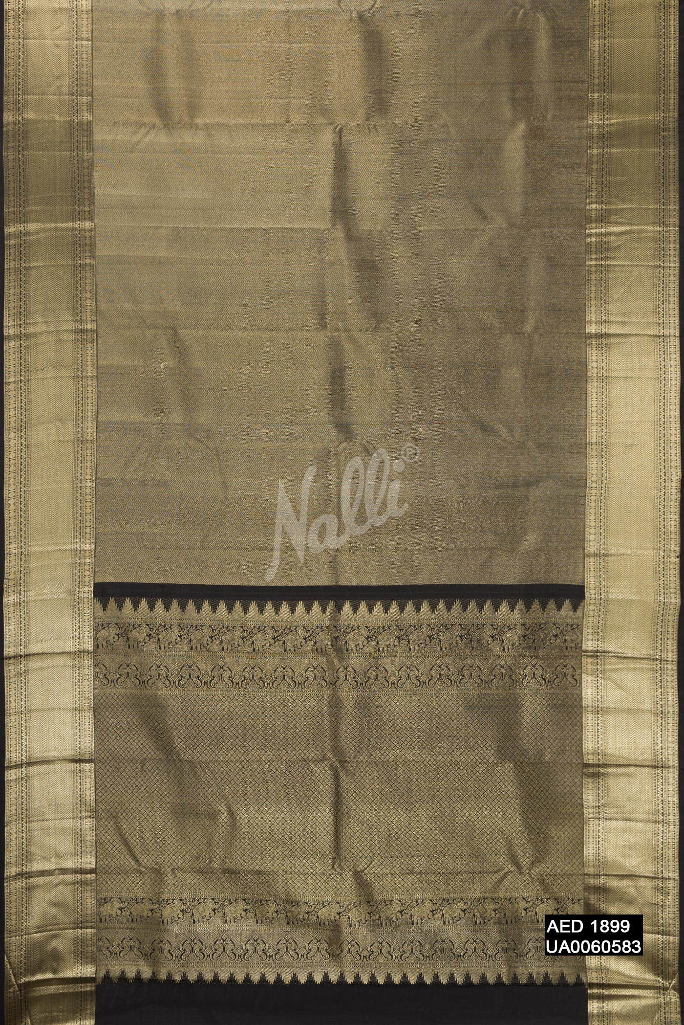 Black Kanchipuram Silk Saree