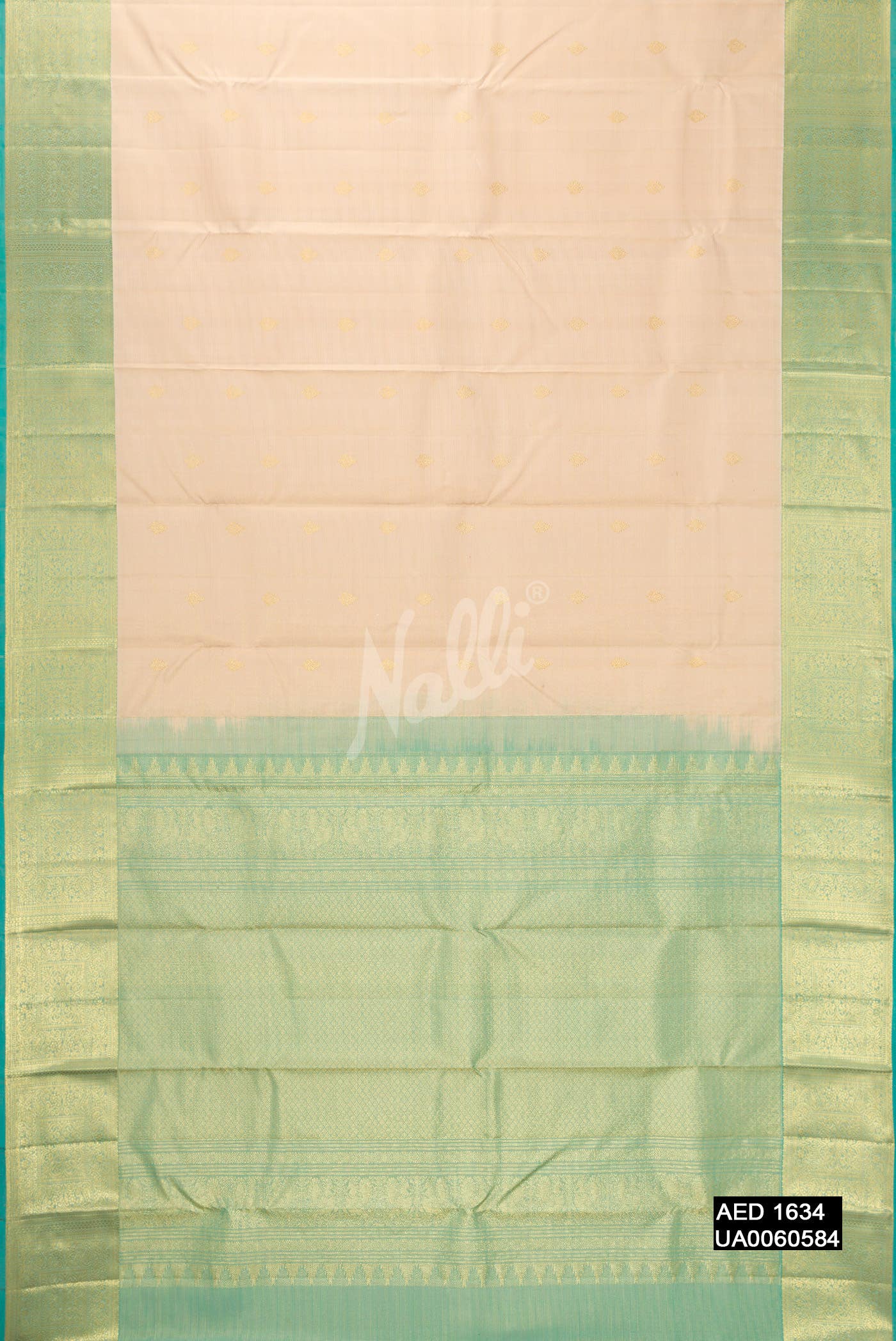 Golden Peach Kanchipuram Silk Saree