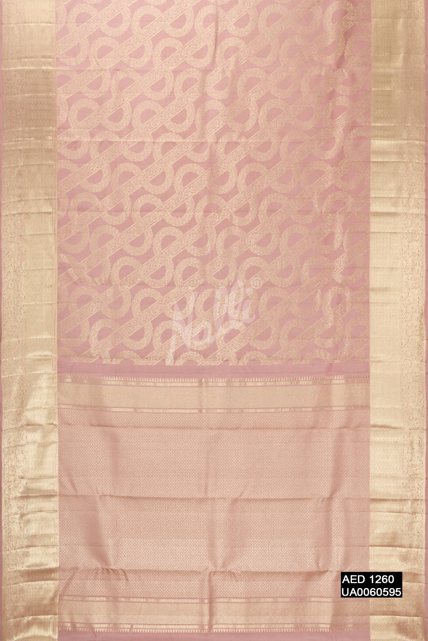 Rose Gold Kanchipuram Silk Saree