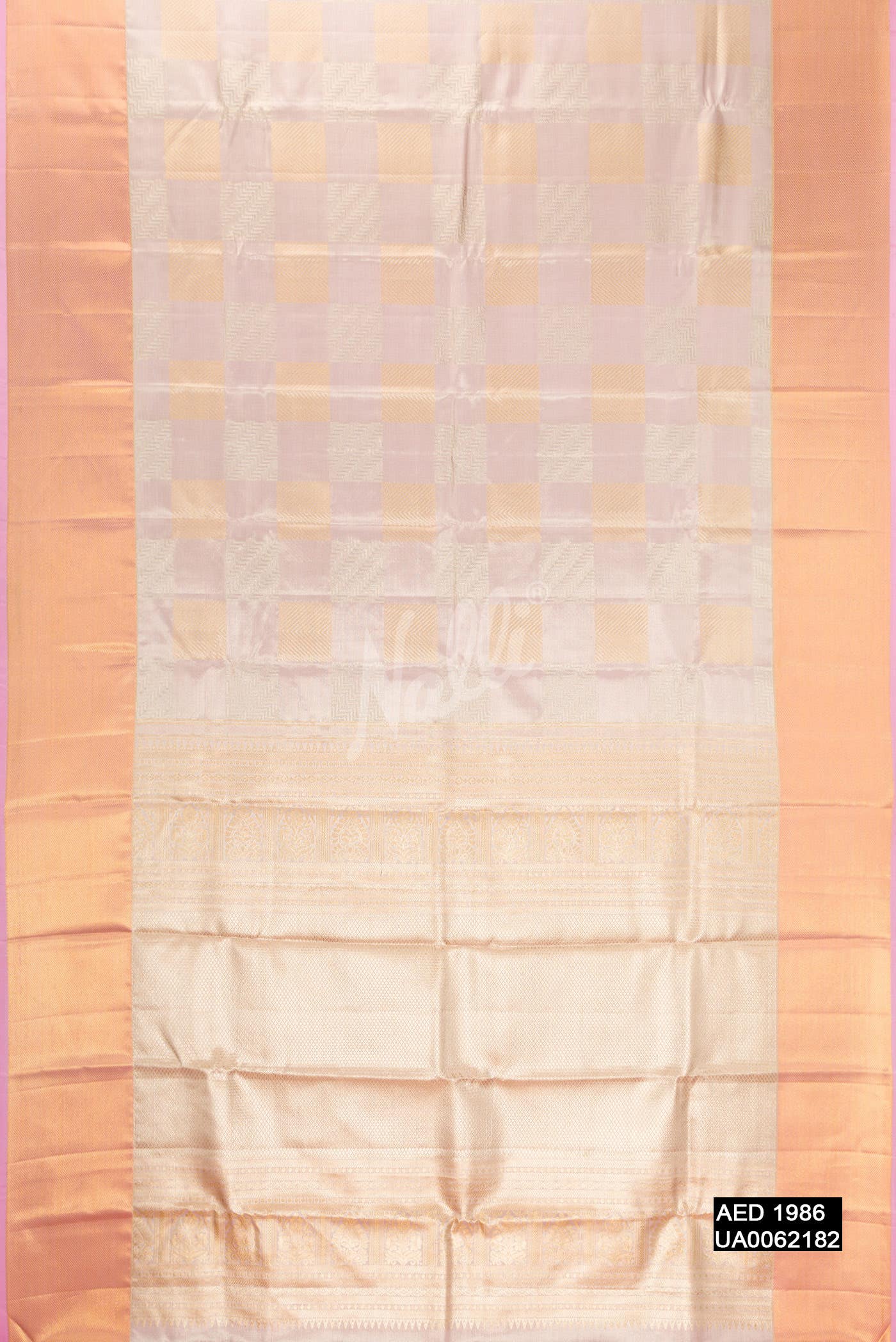 Rose Gold Kanchipuram Tissue Silk Saree