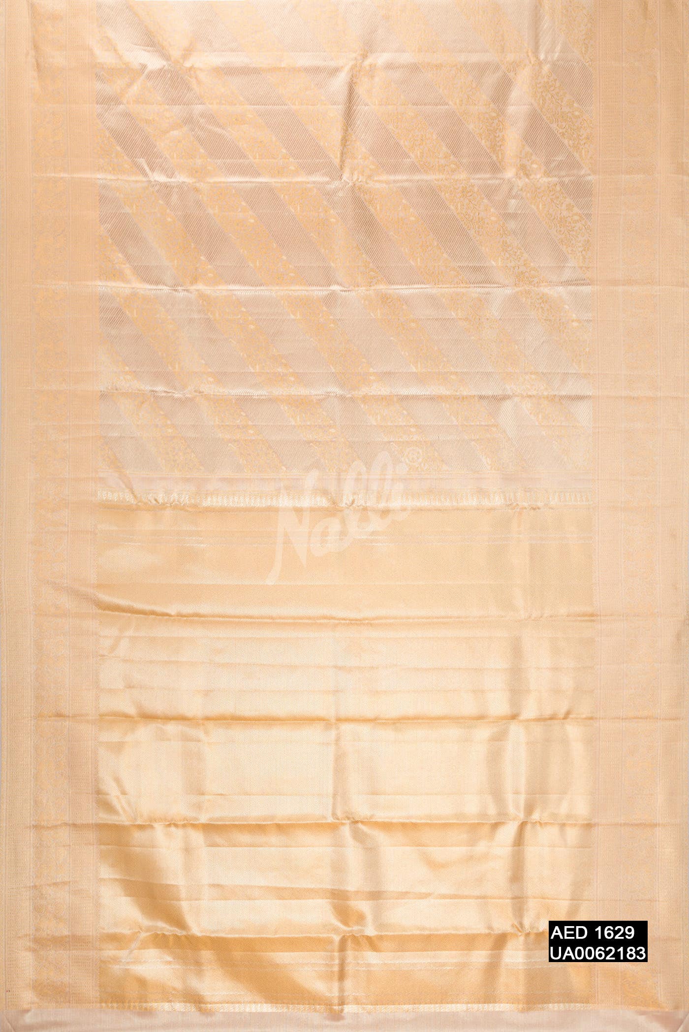 Golden Peach Kanchipuram Tissue Silk Saree