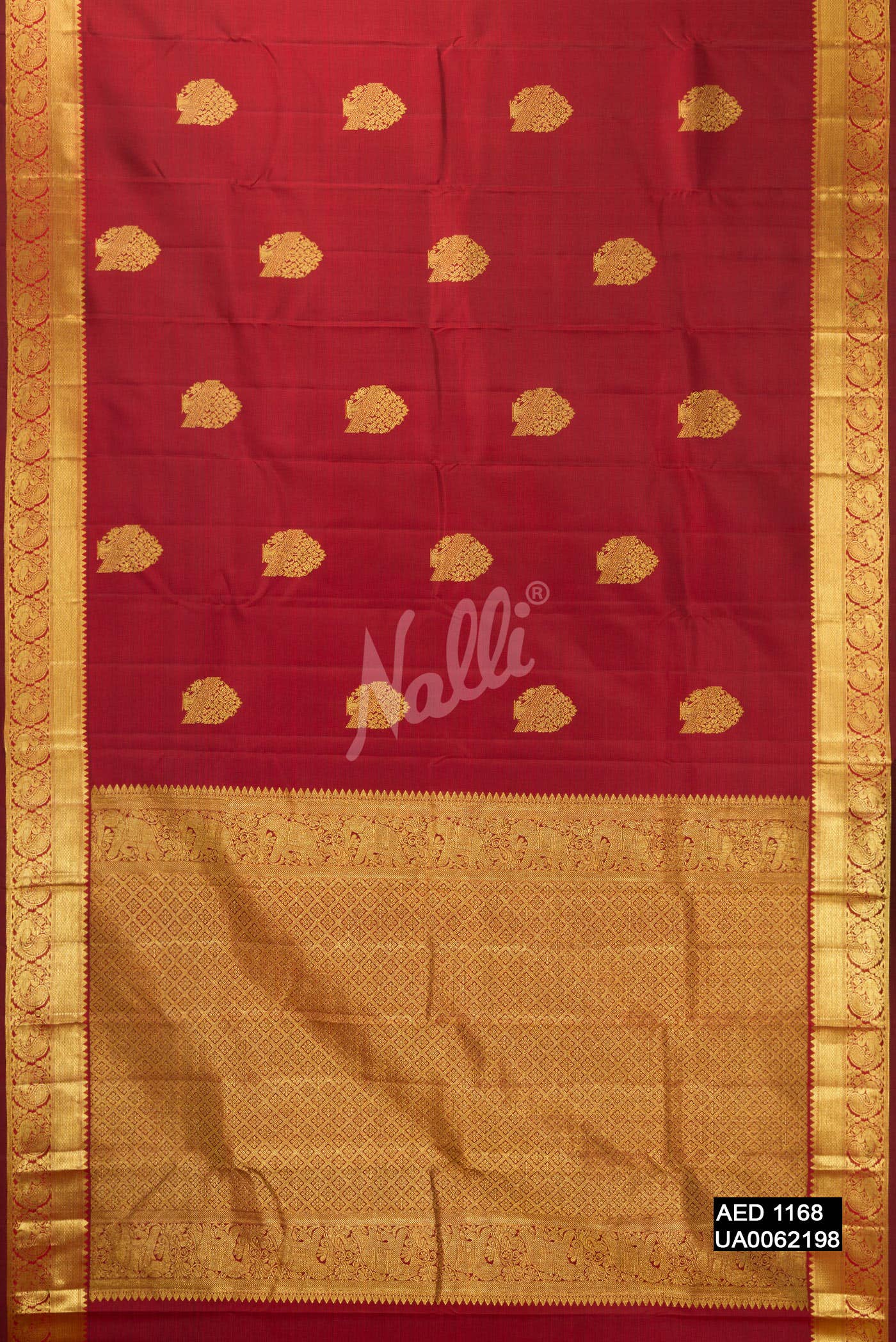Maroon Kanchipuram Silk Saree
