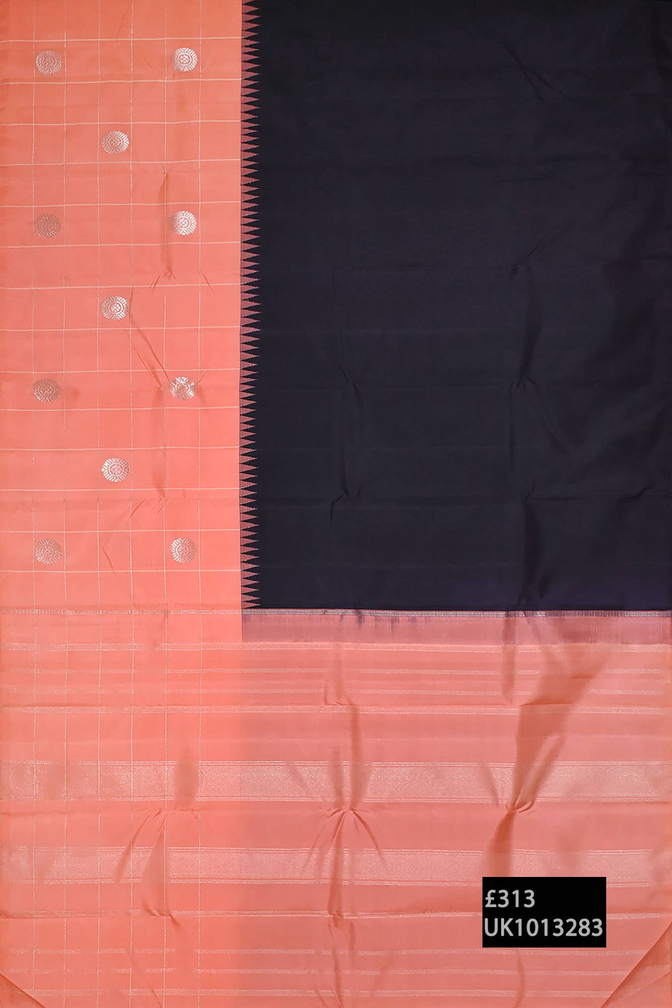 Dark Blue Kanchipuram Saree