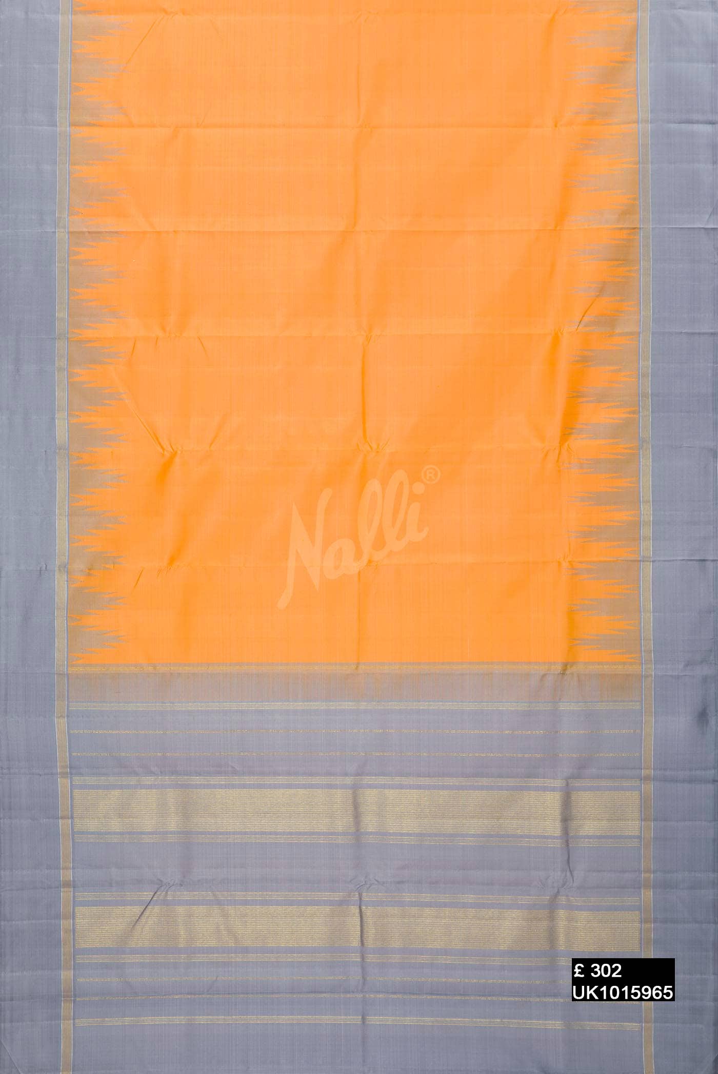 Orange Kanchipuram Silk Saree