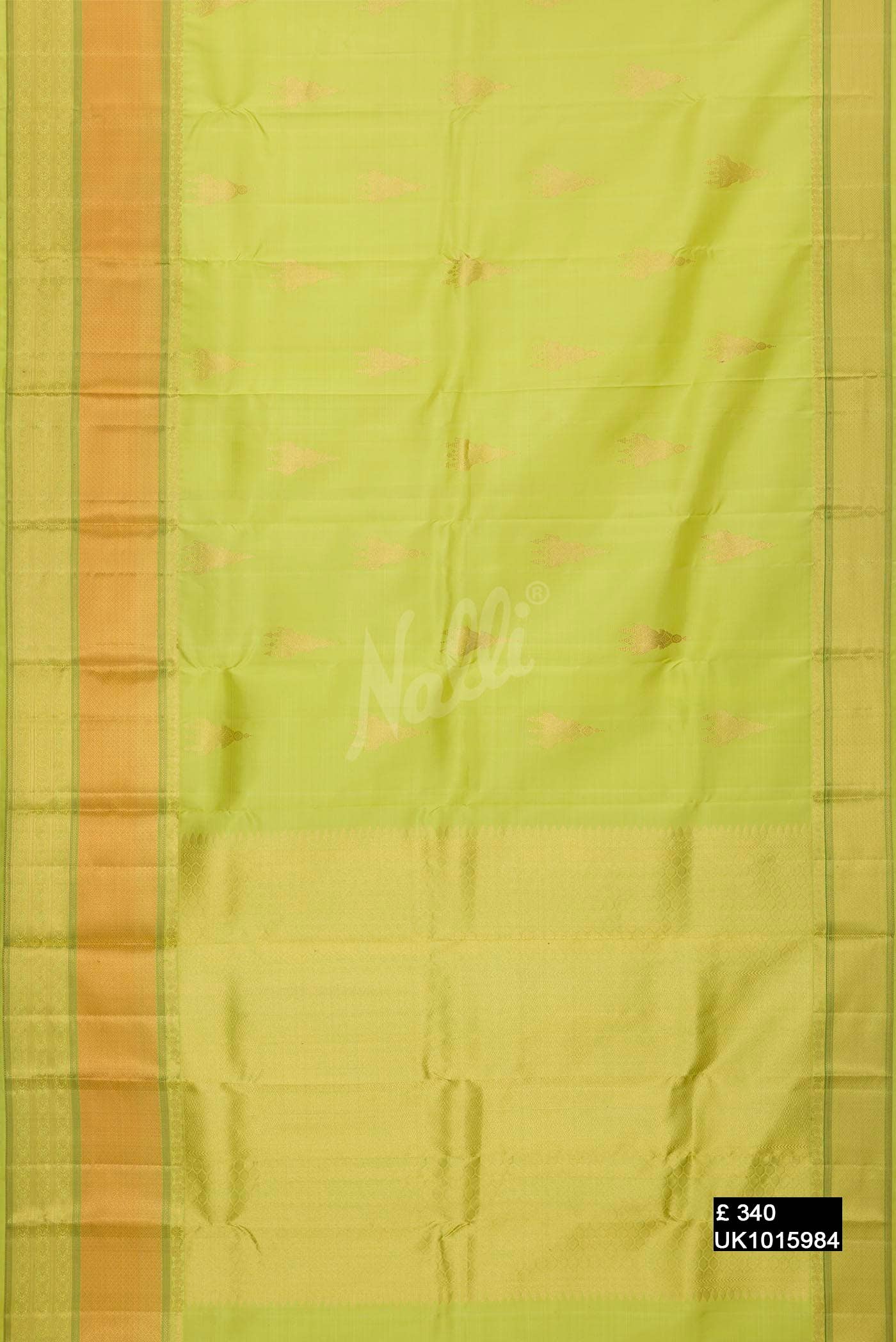 Yellow Kanchipuram Silk Saree