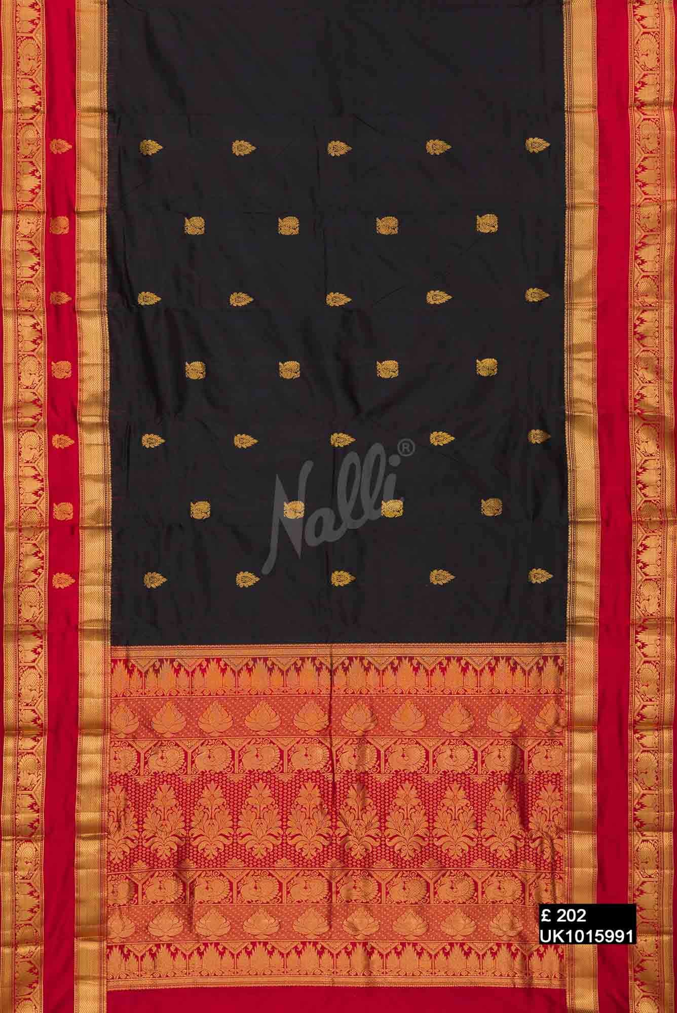 Black Kanchipuram Silk Saree