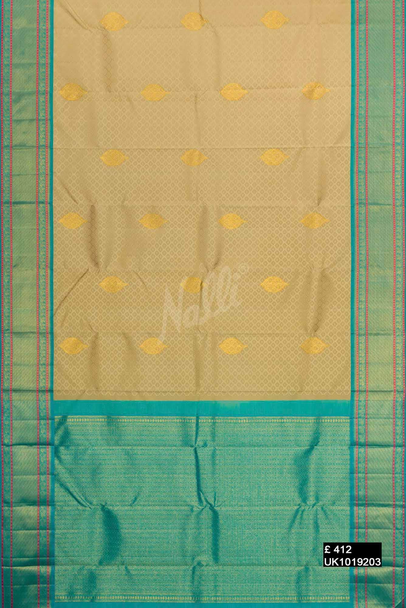Sandal Kanchipuram Silk Saree
