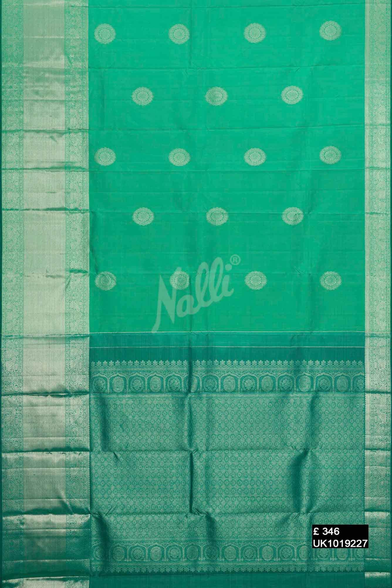 Blue with Green Dual Tone Kanchipuram Silk Saree