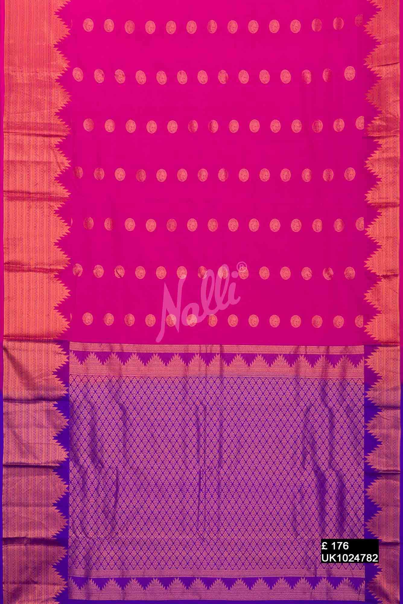 Pink Kanchipuram Silk Saree