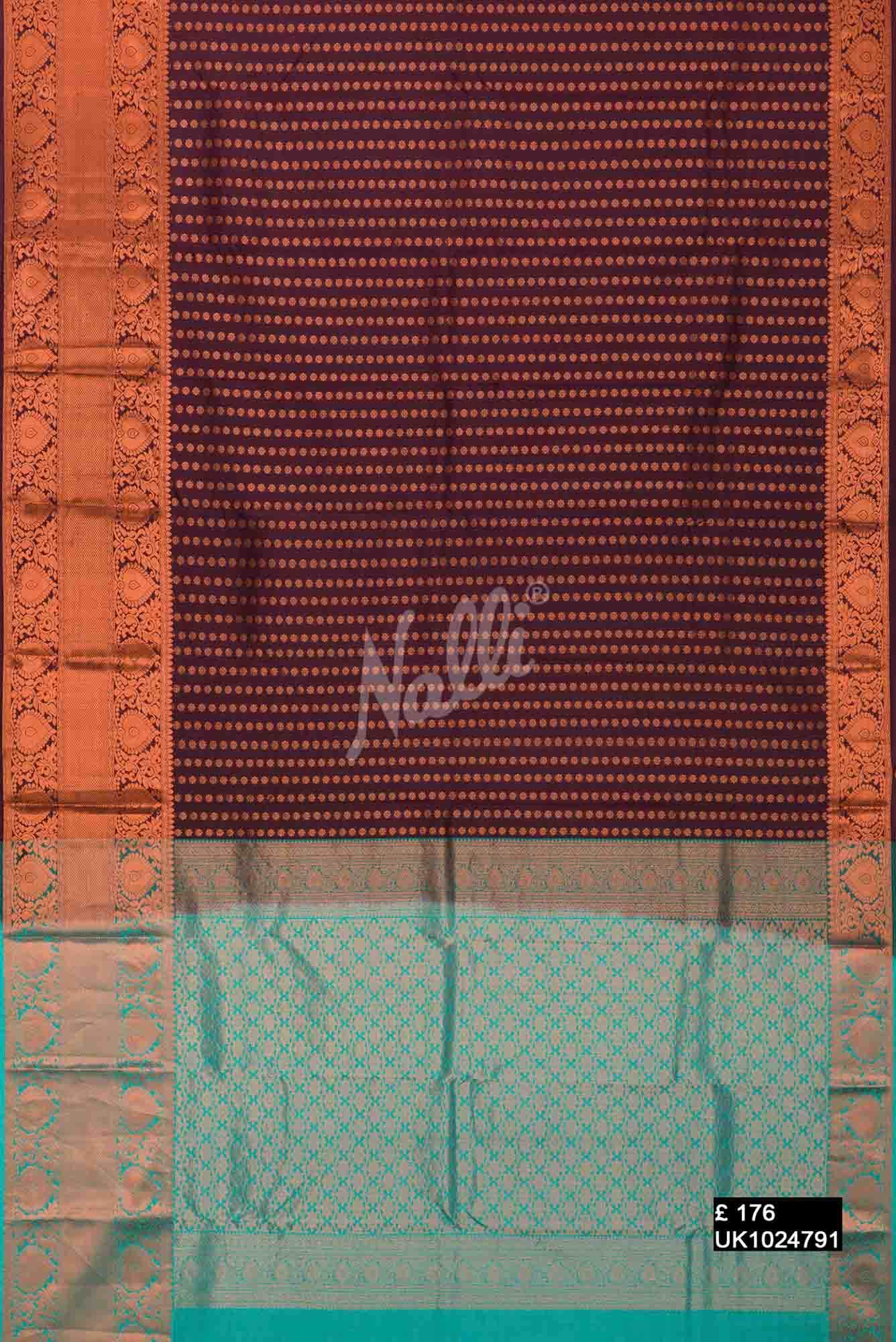 Maroon Kanchipuram Silk Saree