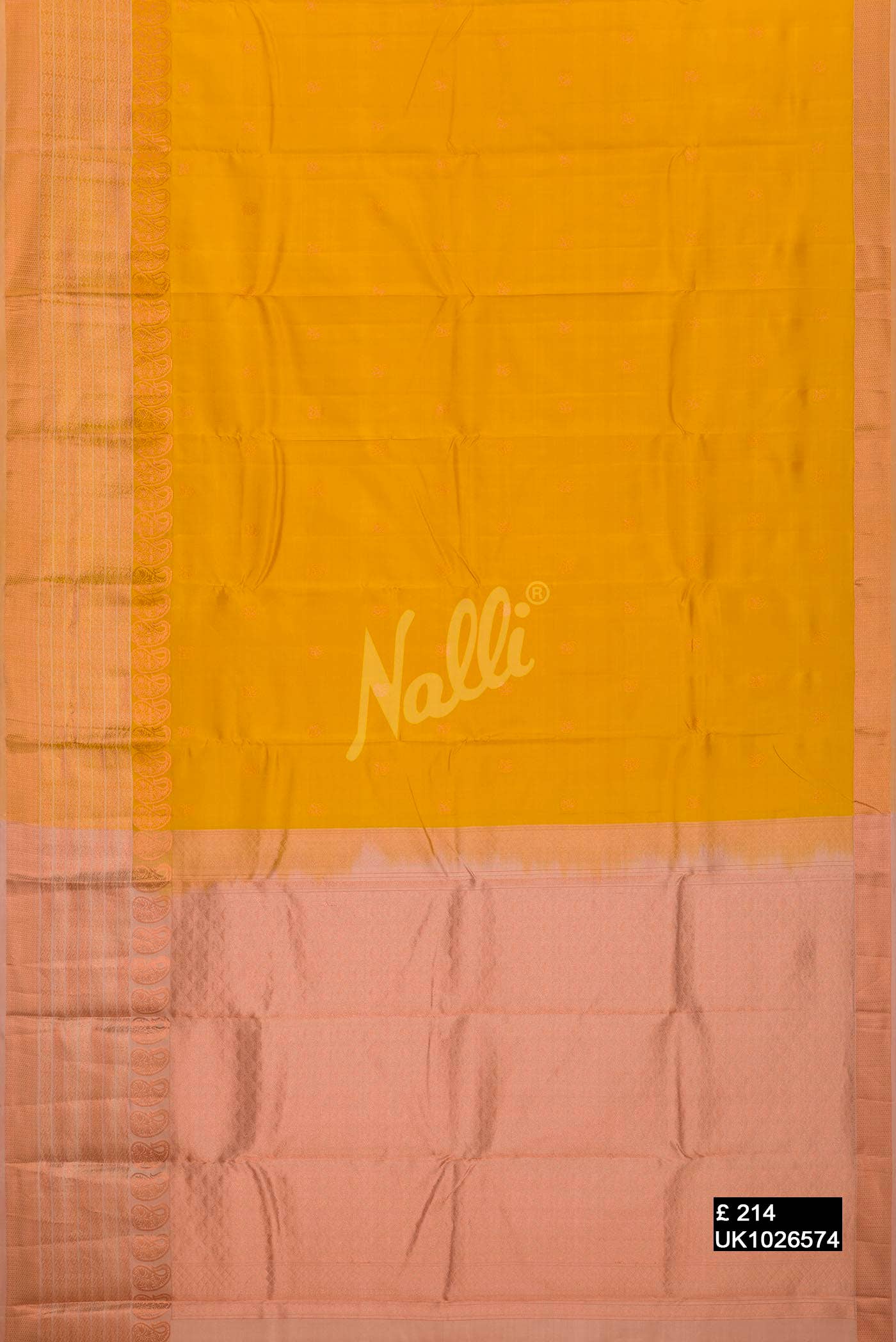 Yellow Kanchipuram Silk Saree