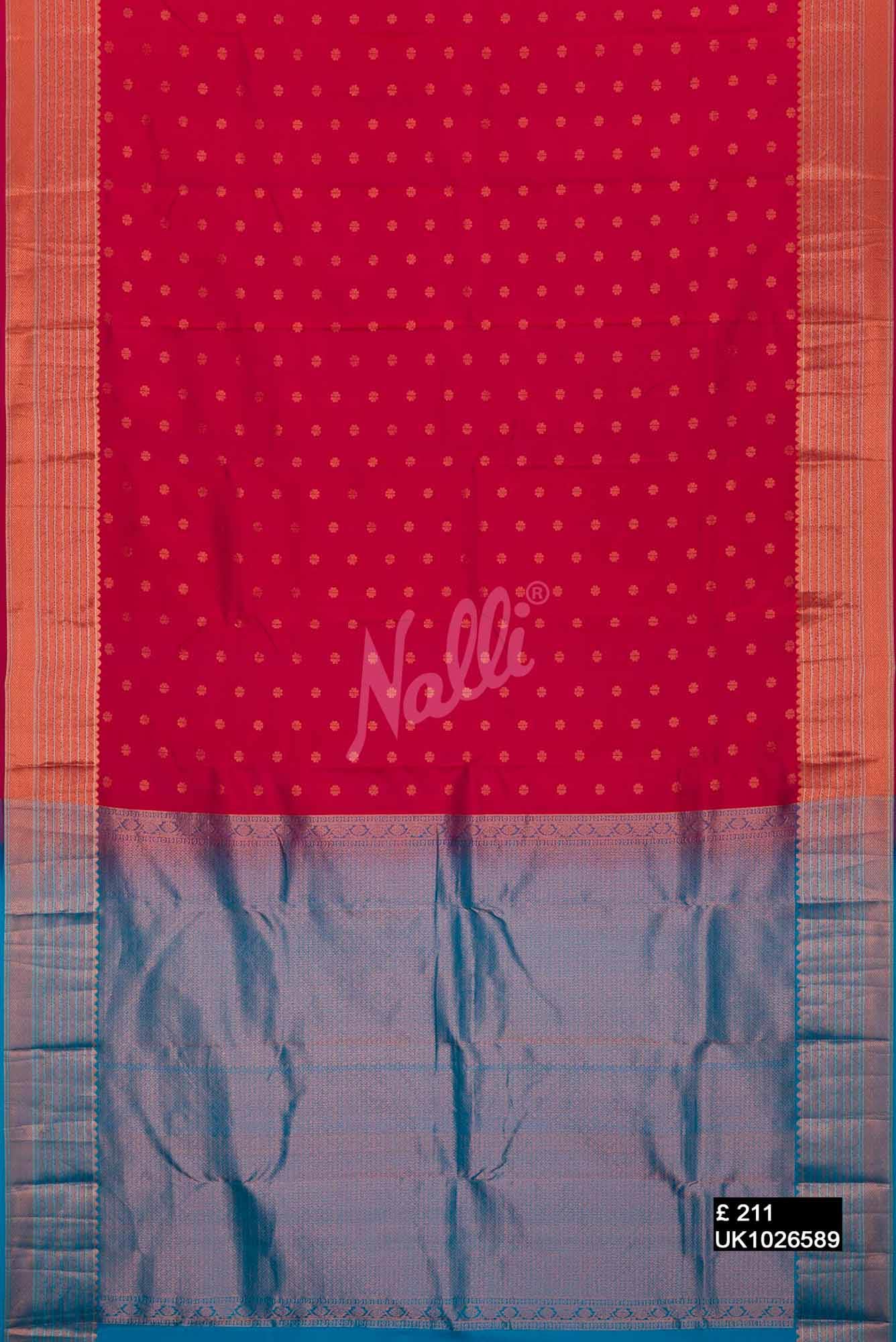 Dark Pink Kanchipuram Silk Saree
