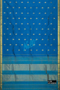 Peacock Blue Kanchipuram Silk Saree