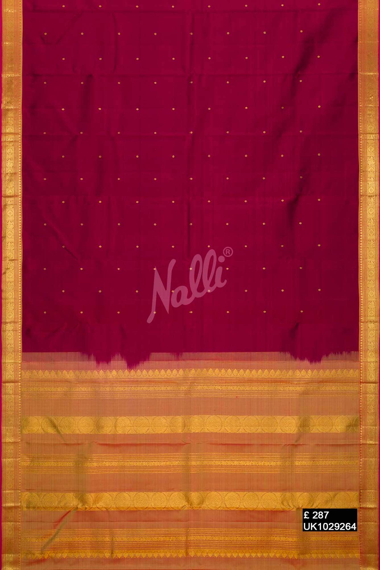 Maroon Kanchipuram Silk Saree