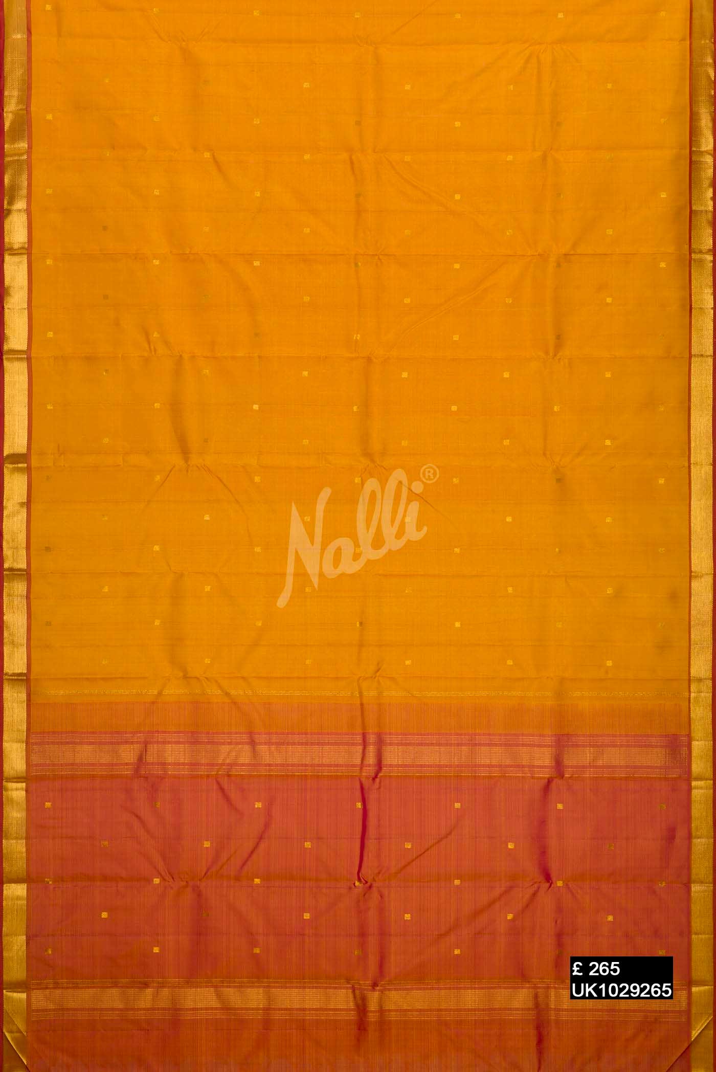 Mustard Kanchipuram Silk Saree