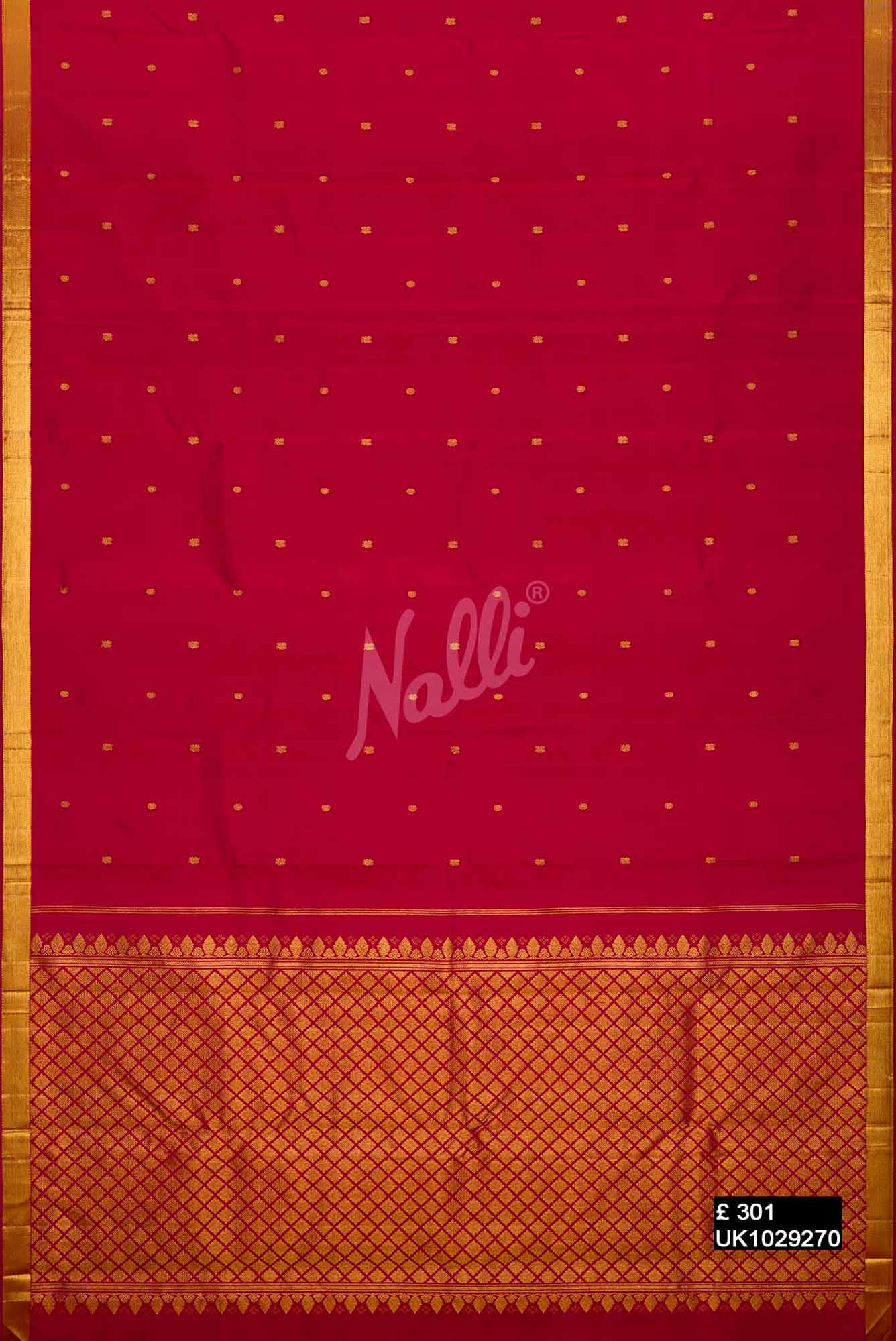 Maroon Kanchipuram Silk Saree