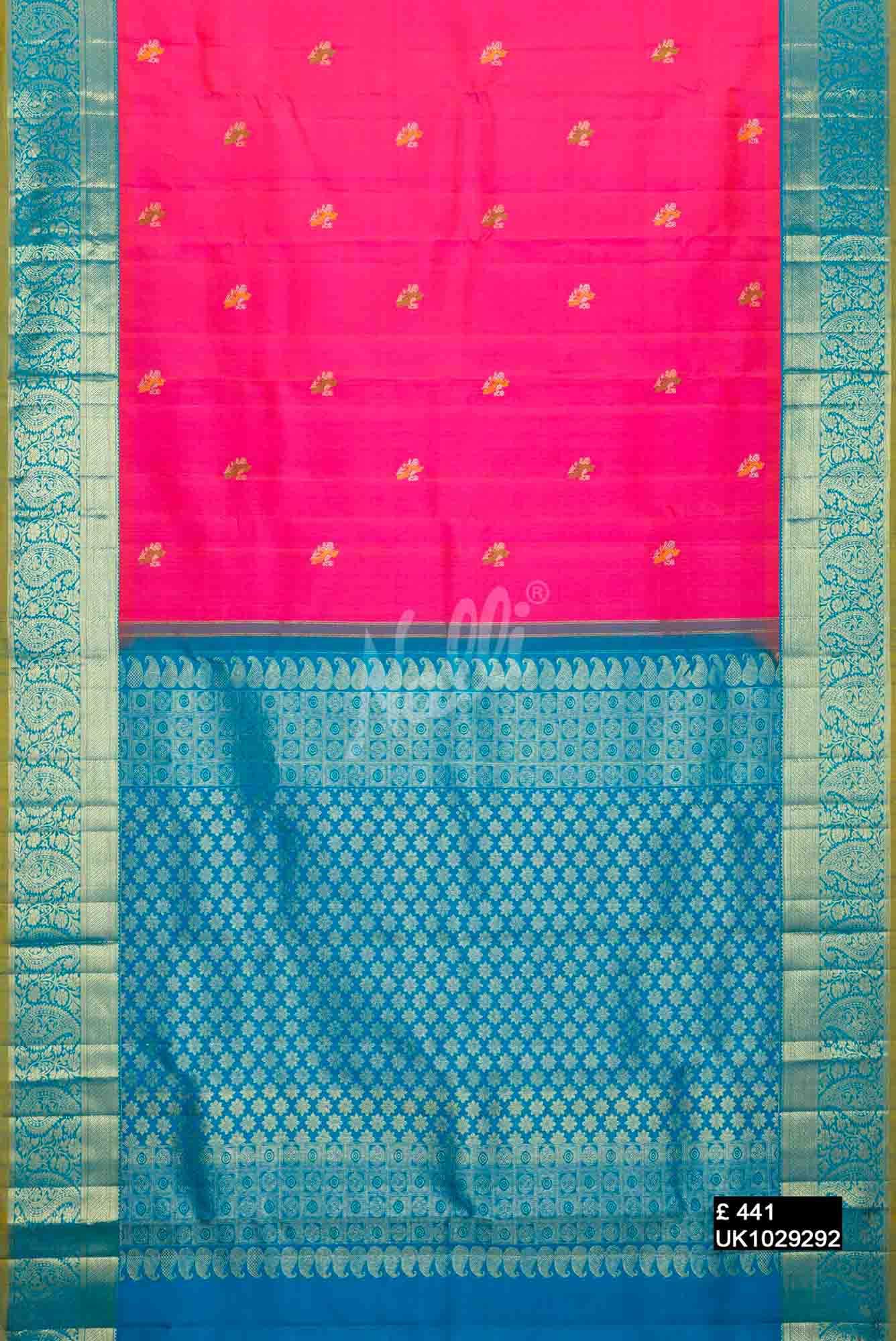 Pink Kanchipuram Silk Saree