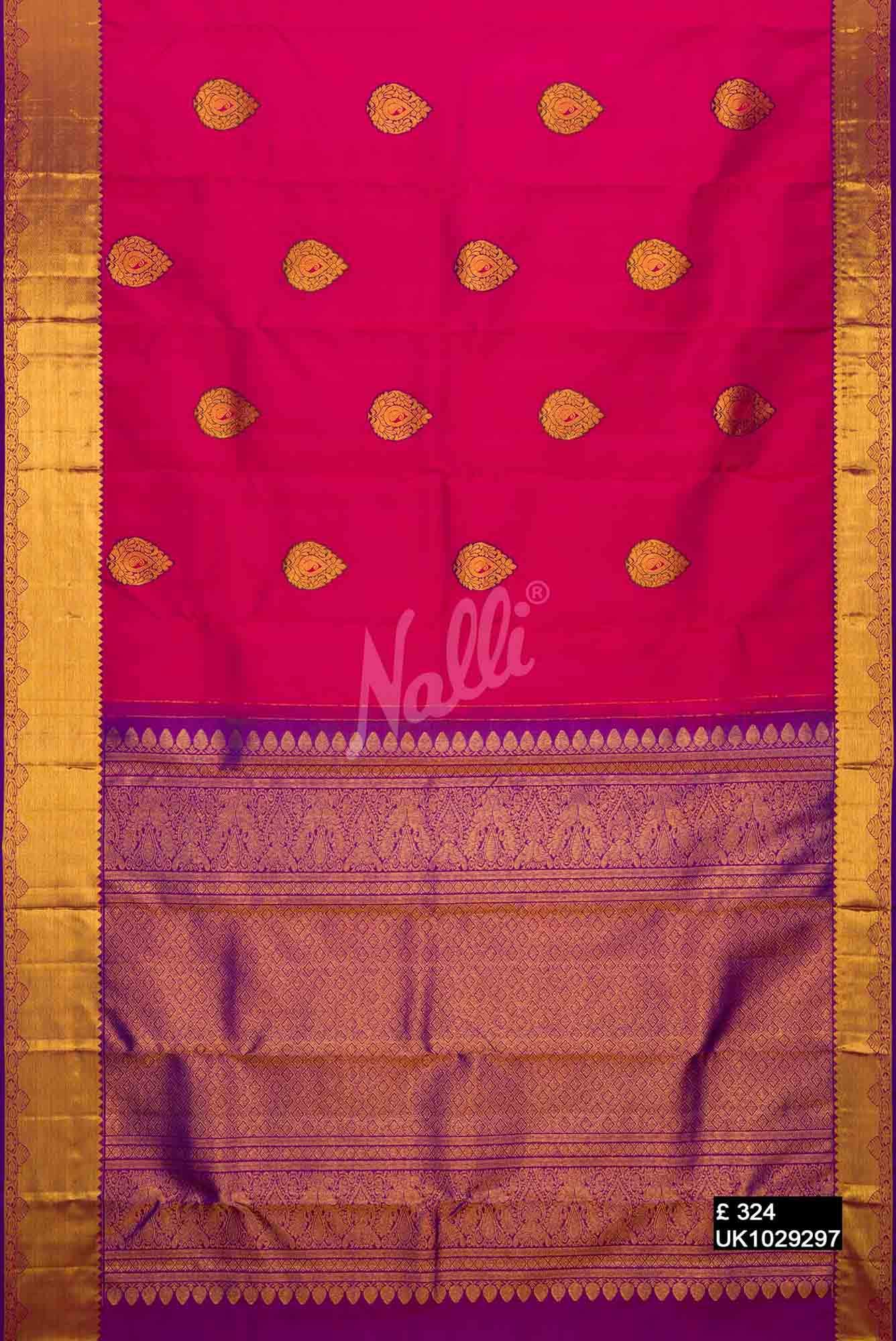 Pink Kanchipuram Silk Saree
