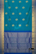 Peacock Blue Kanchipuram Silk Saree