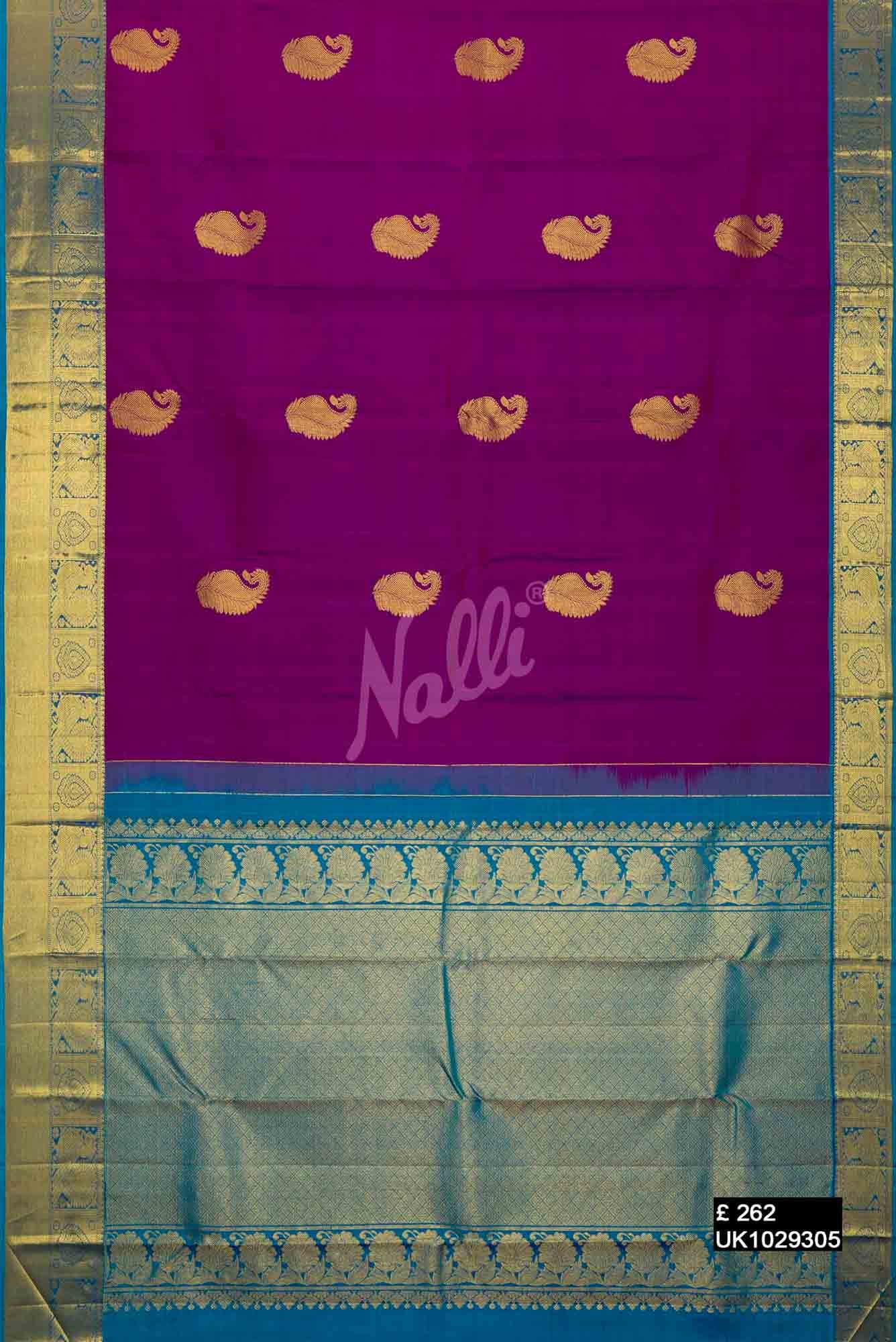 Purple Kanchipuram Silk Saree