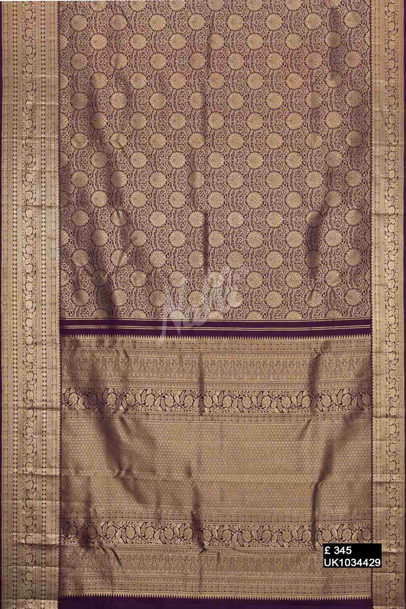 Violet Kanchipuram Silk Saree