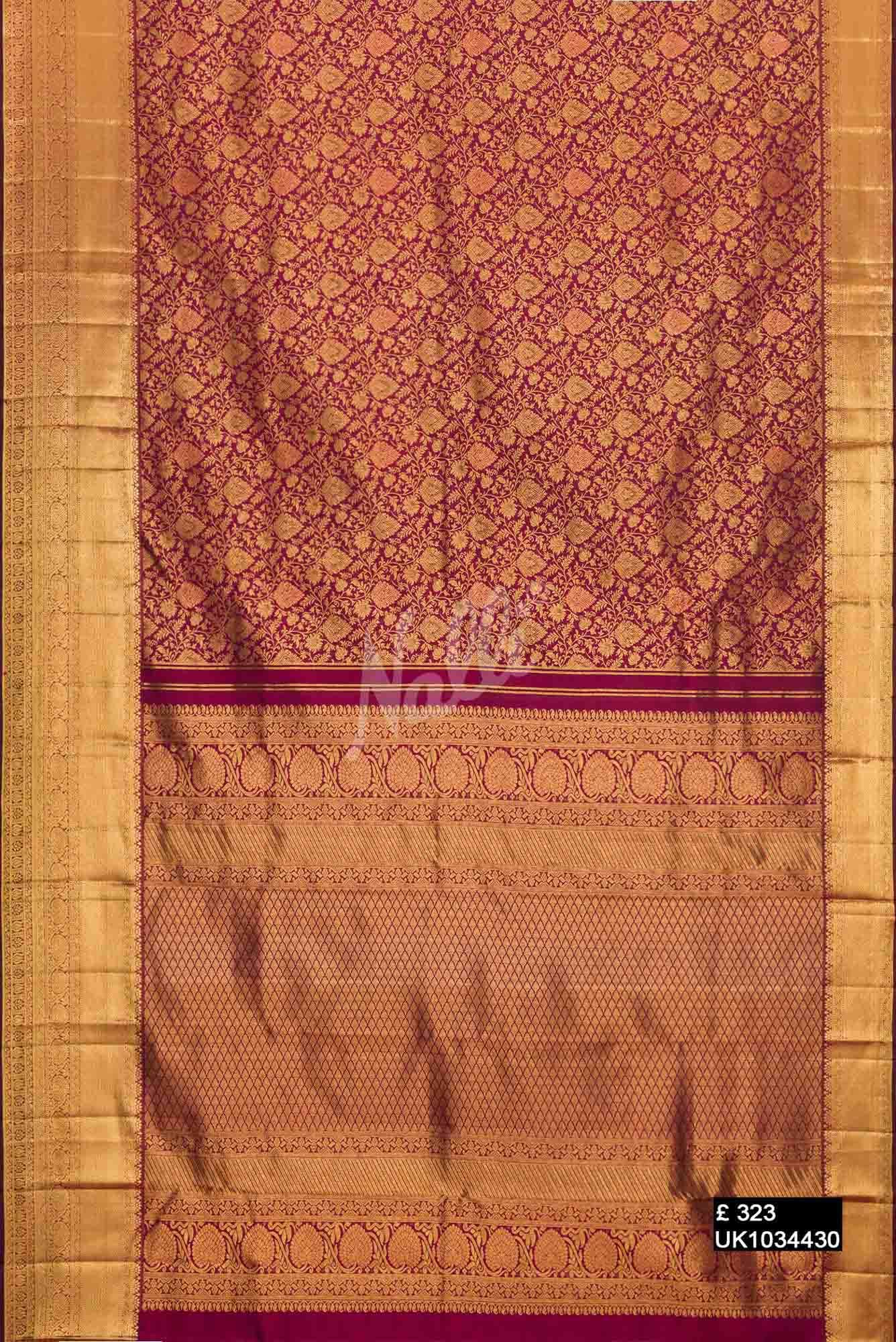 Magenta Kanchipuram Silk Saree
