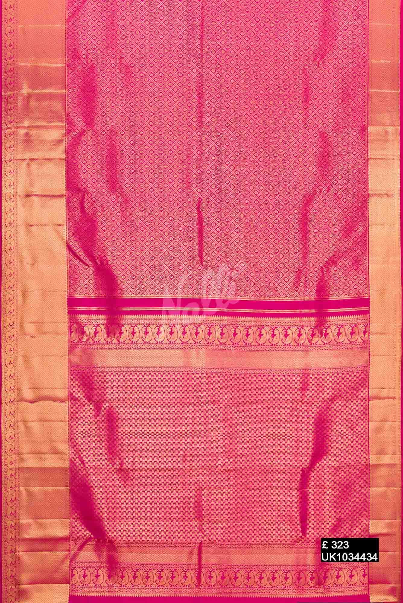 Pink Kanchipuram Silk Saree